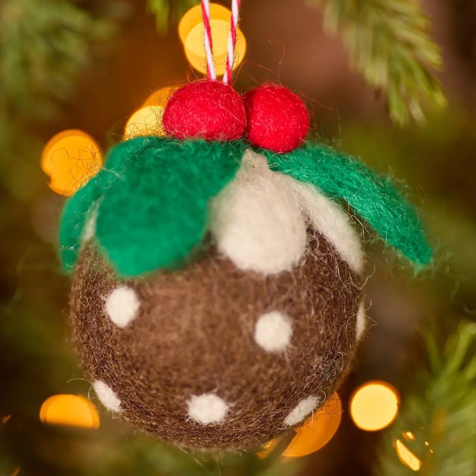Christmas Pudding Felt Bauble