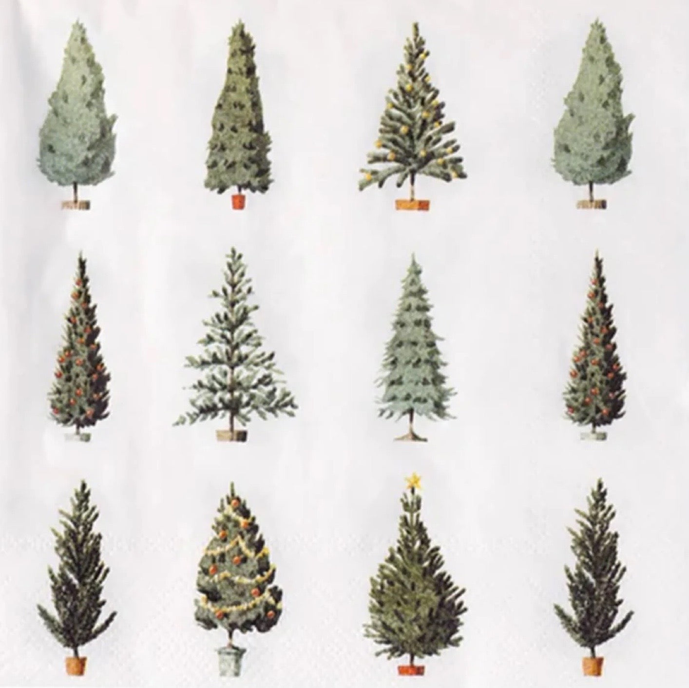 Christmas tree napkin.