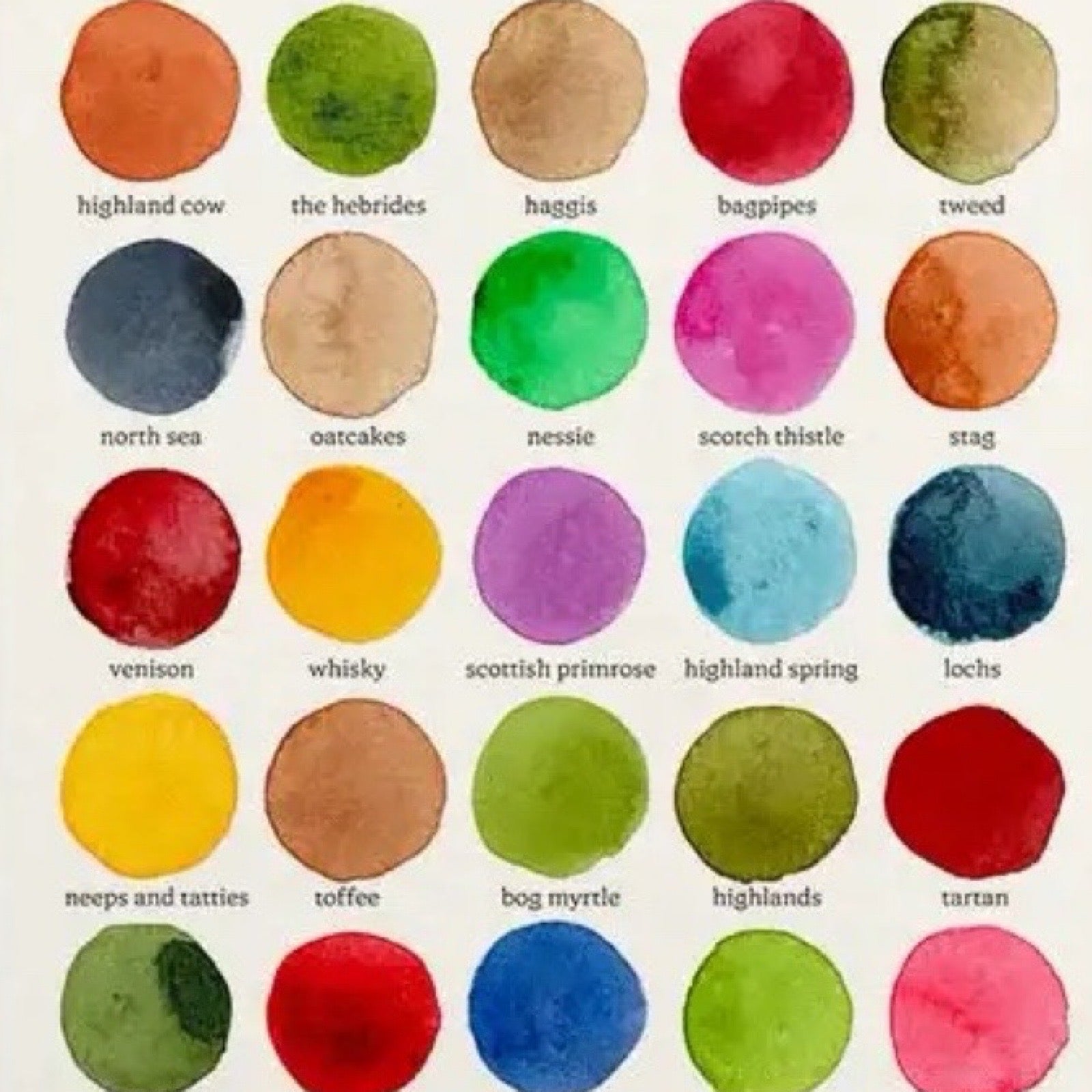 Card with colour swatches and text.