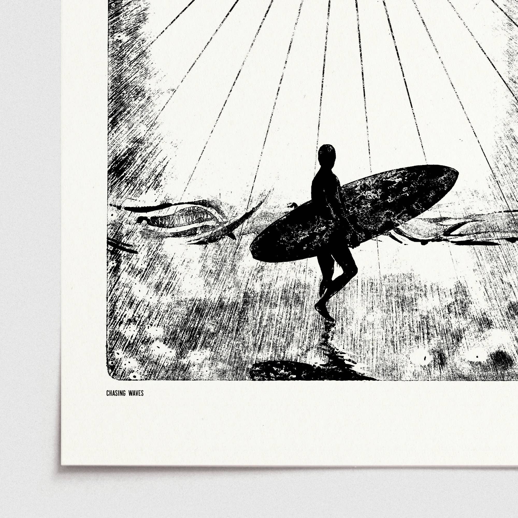 Chasing Waves Surfer Print