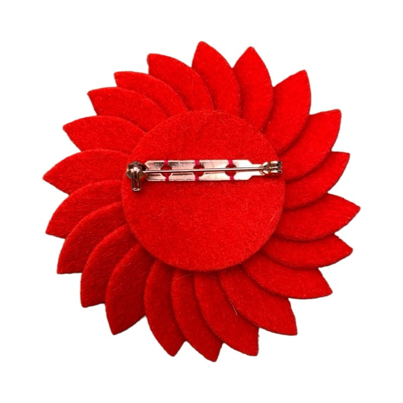 Back of daisy brooch.