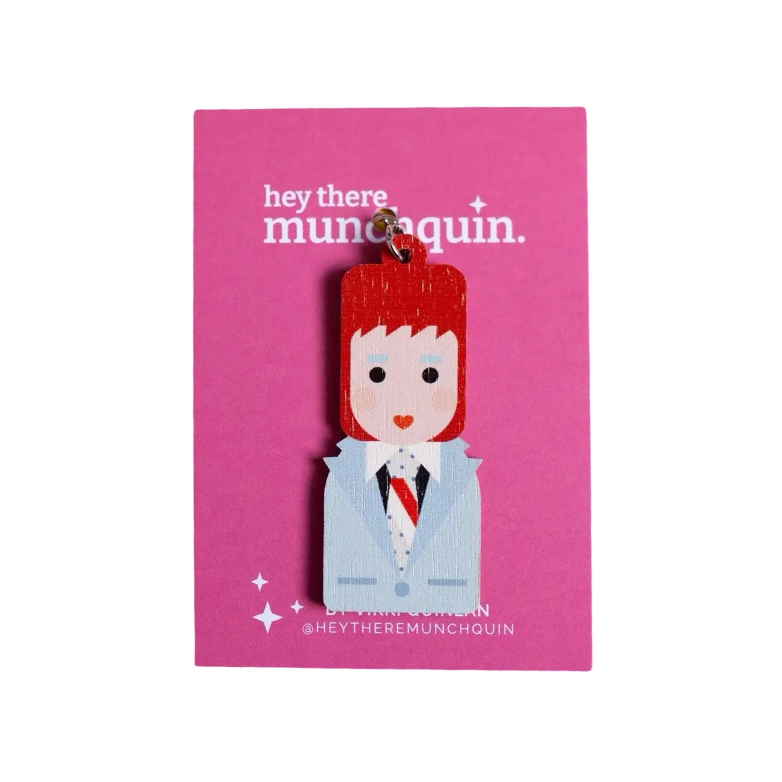 David Bowie Wooden Decoration / Keyring