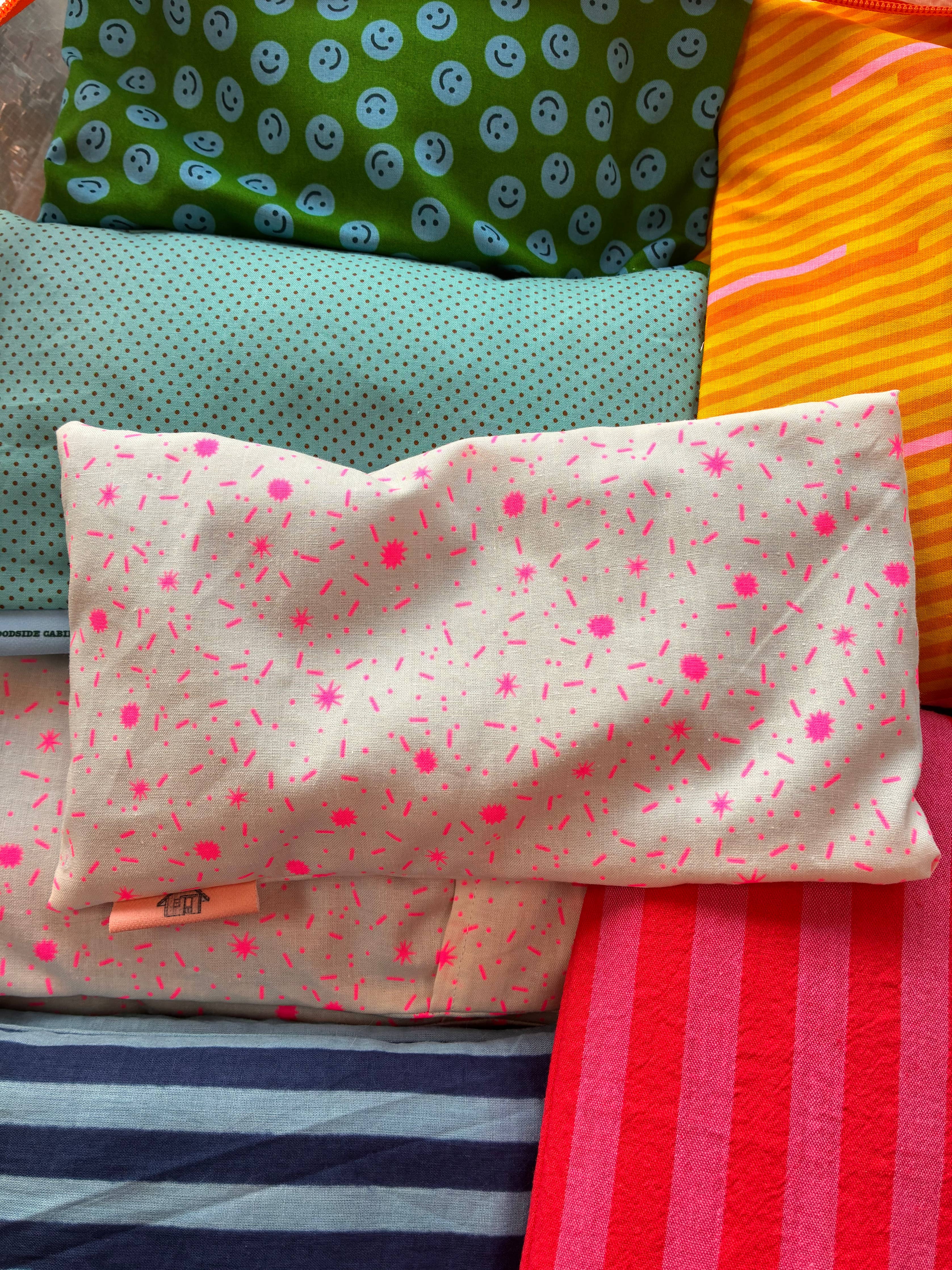 White Splatter Lavender Eye Pillow