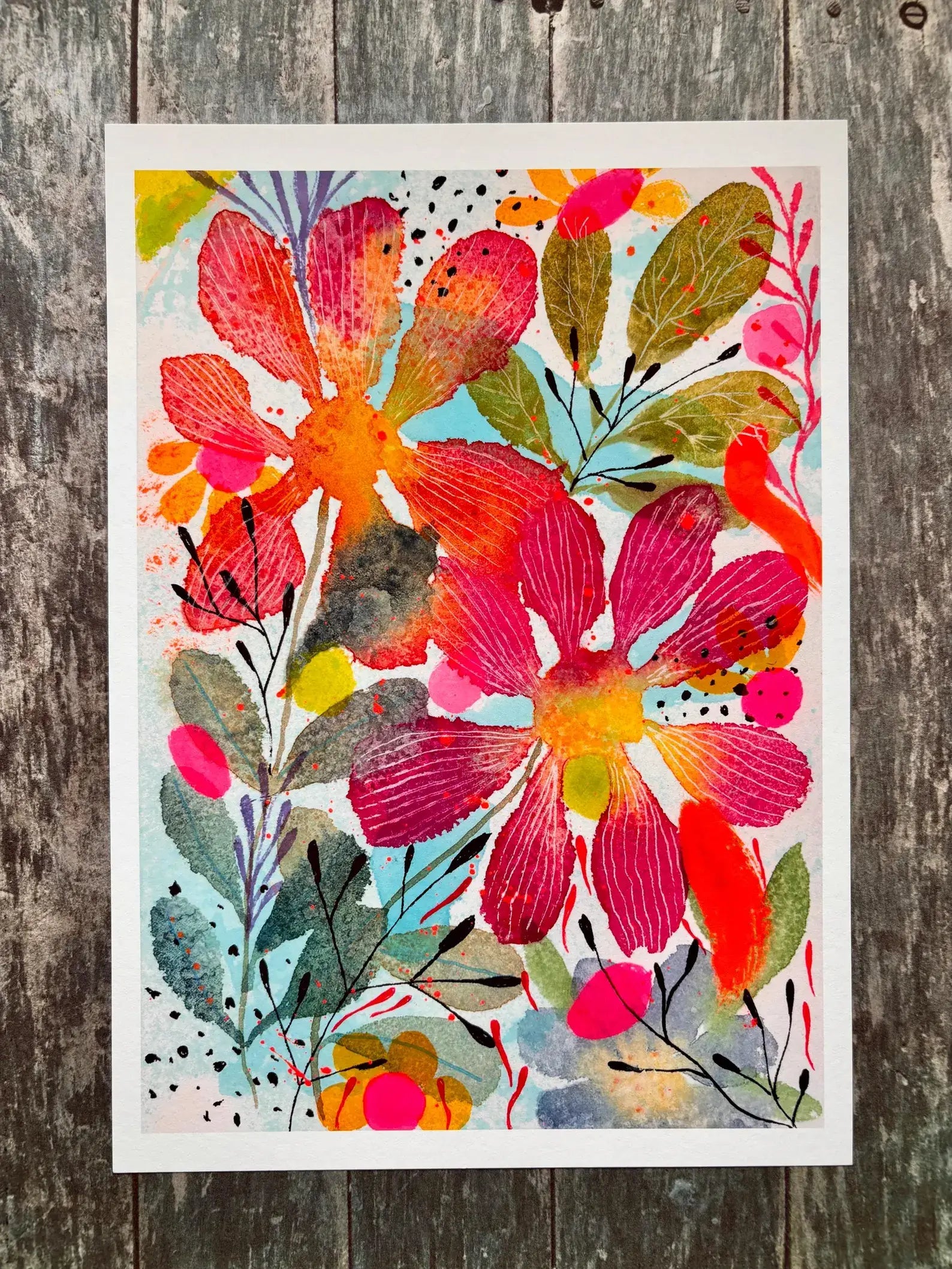 Spring Flowers Watercolour Print