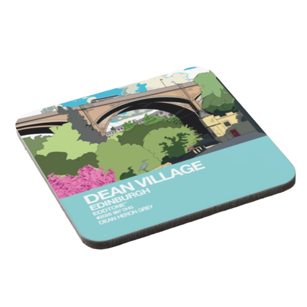 Coaster featuring an illustration of Dean Bridge, Edinburgh.
