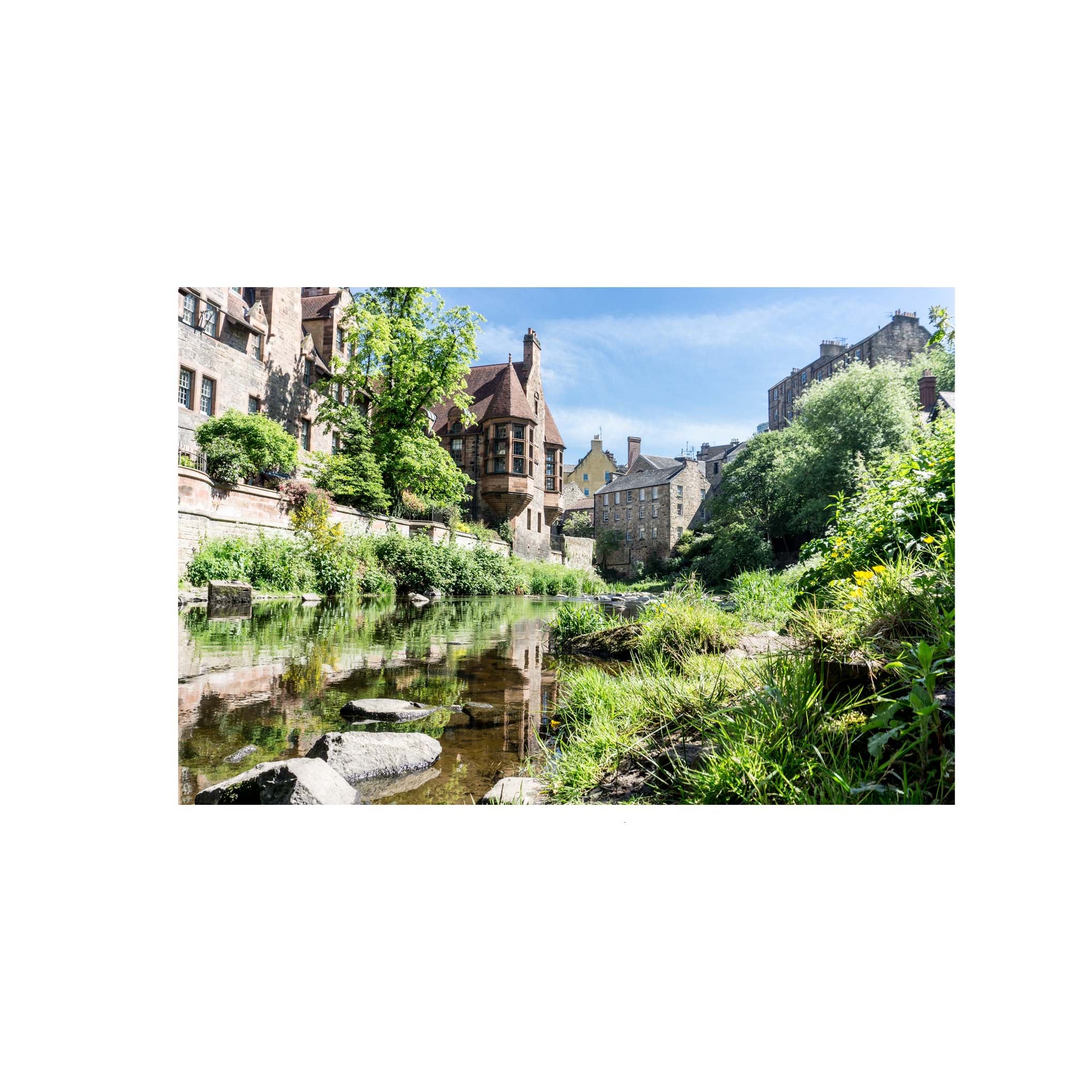 An image of Dean Village Edinburgh. 