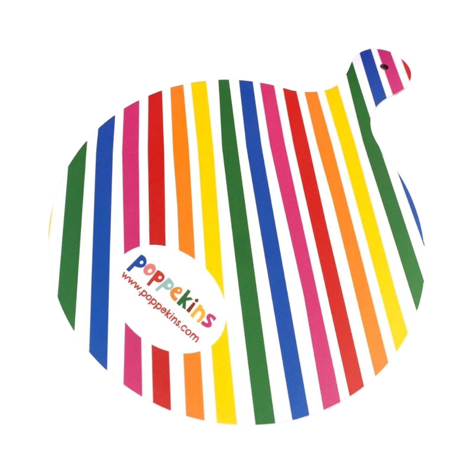 This fabulous melamine chopping board features a colourful glitter ball design and has a handy hanging hole.