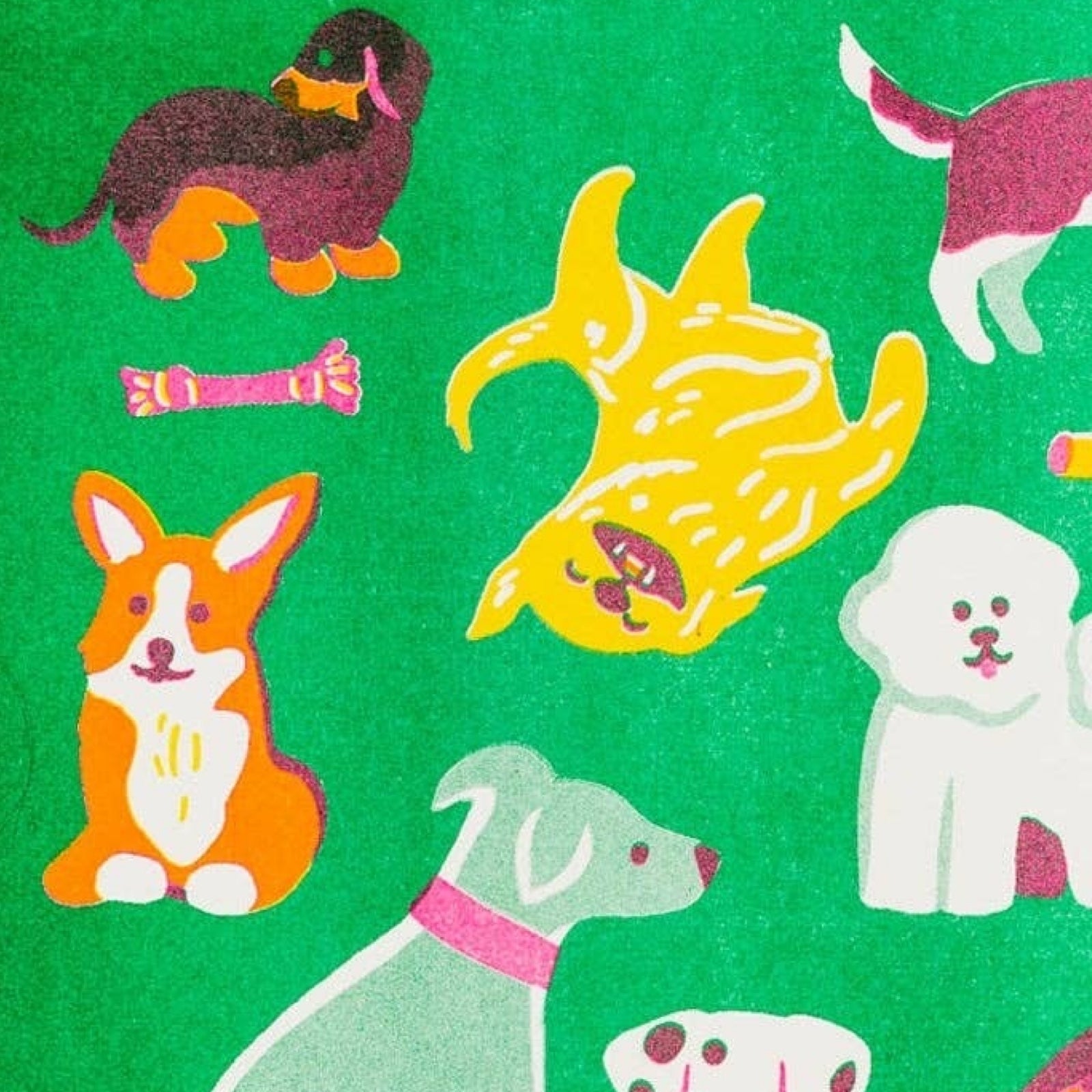 Dog Risograph Print