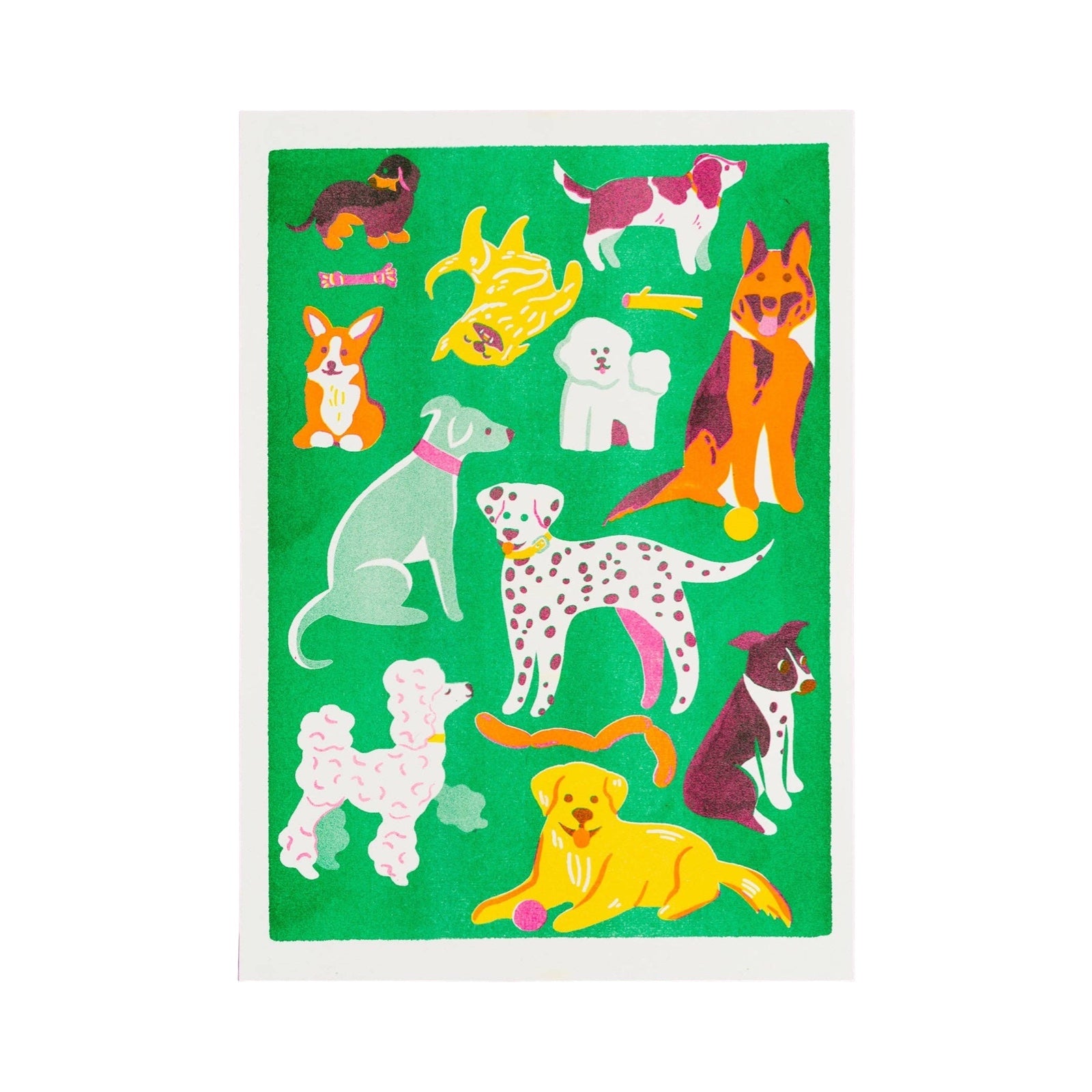 Dog Risograph Print