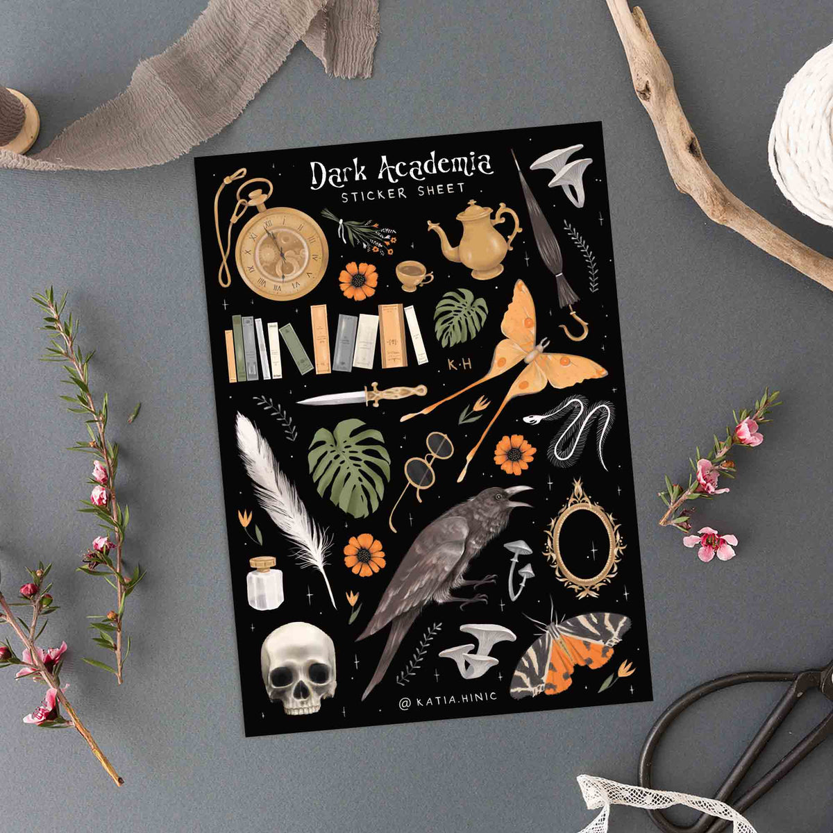 Dark Academia Sticker Sheet