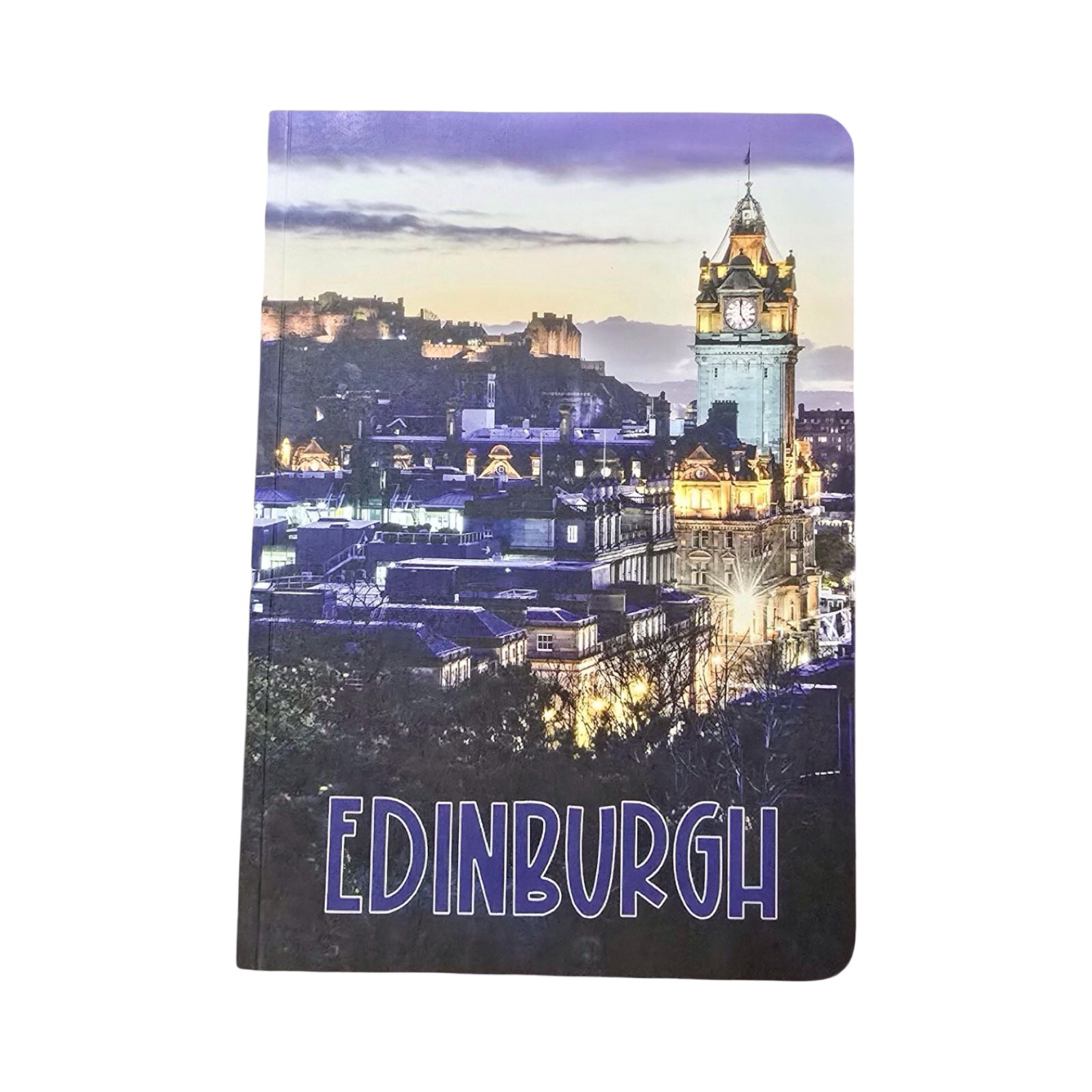 Notebook with Edinburgh cityscape design on the cover