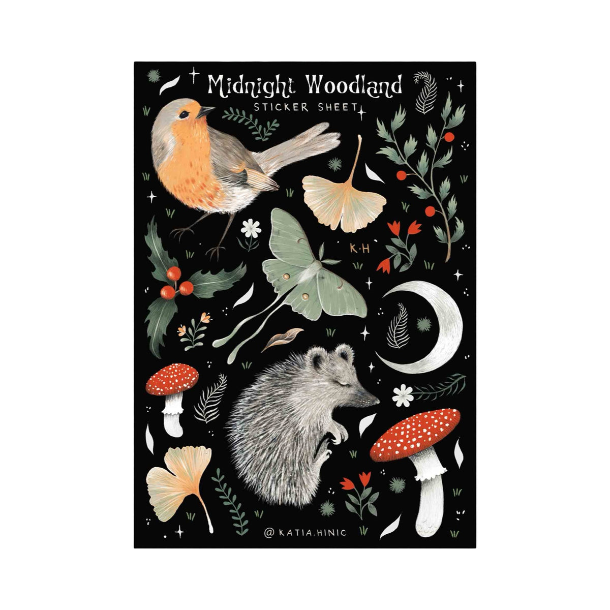 Midnight Woodland Sticker Sheet