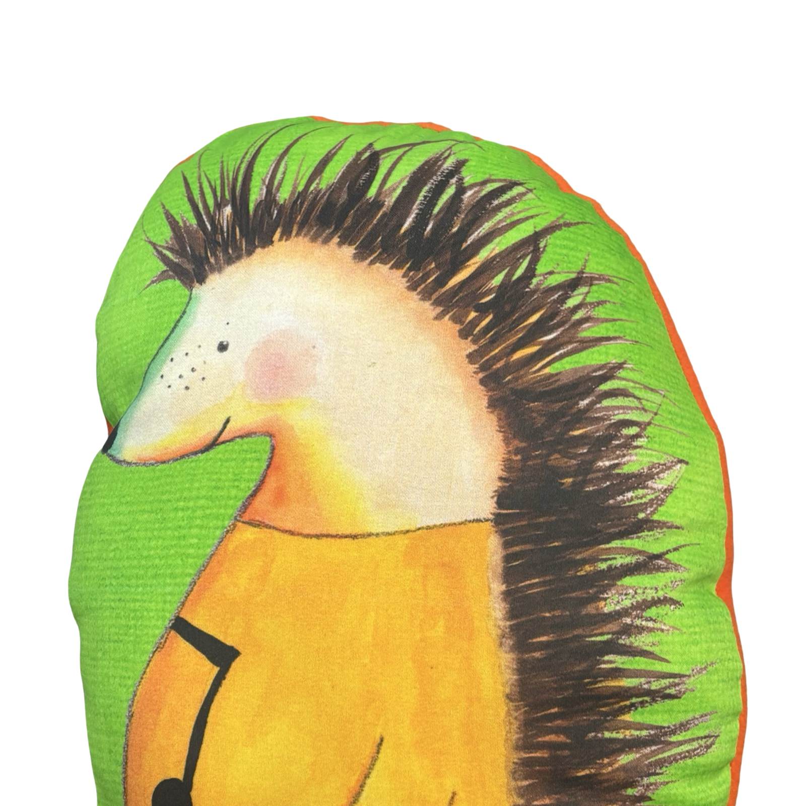 Colourful illustration of a creature with a green background.