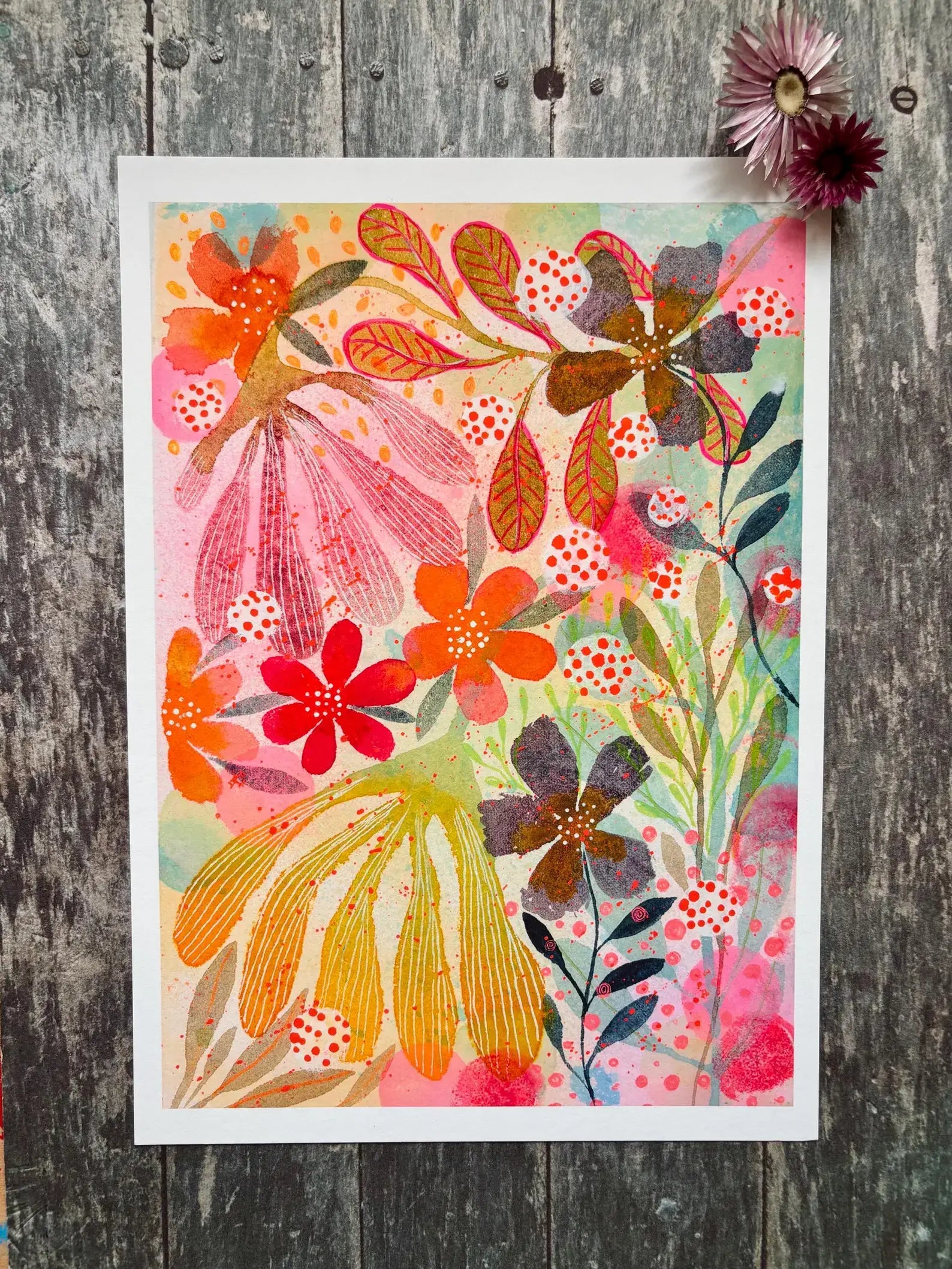 Summer Flowers Watercolour Print