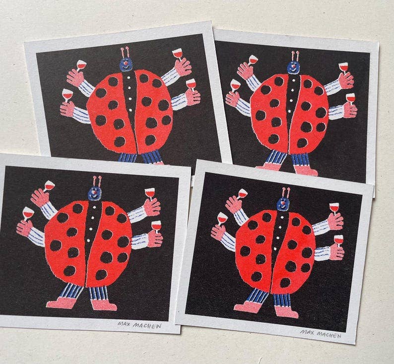 Little Boozy Ladybird Mini Print