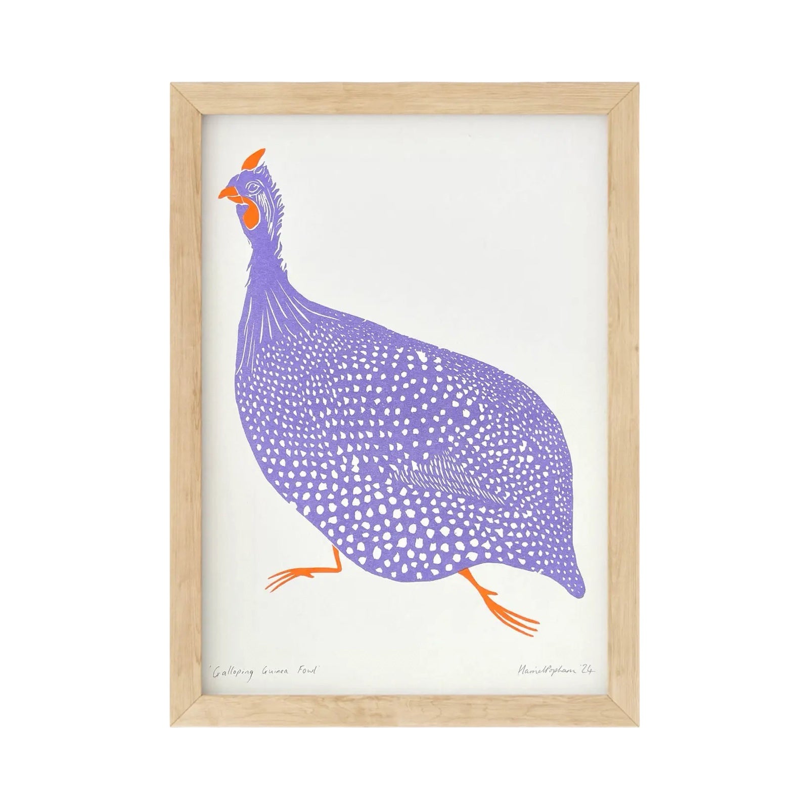 Galloping Guinea Fowl Print