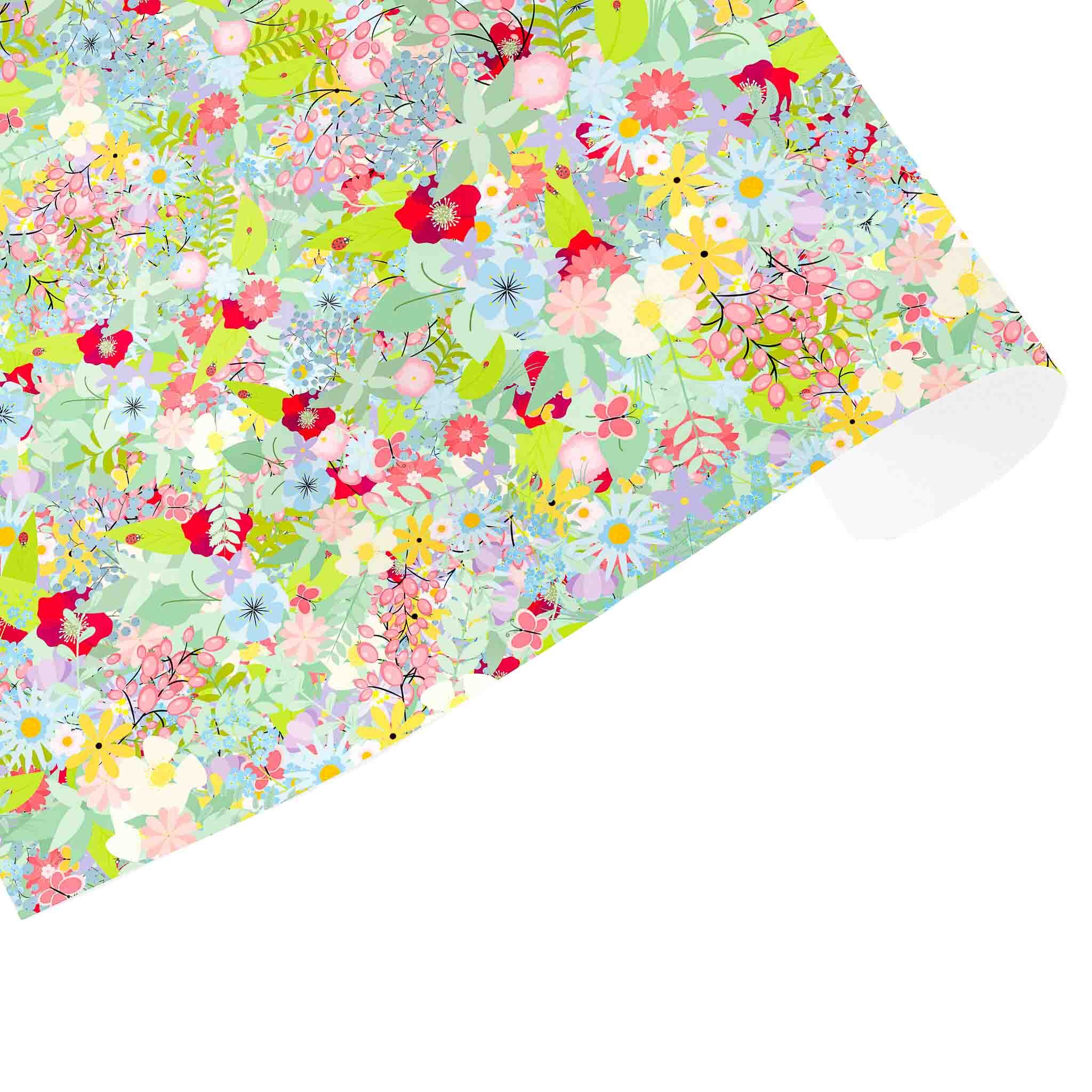 Floral wrapping paper.