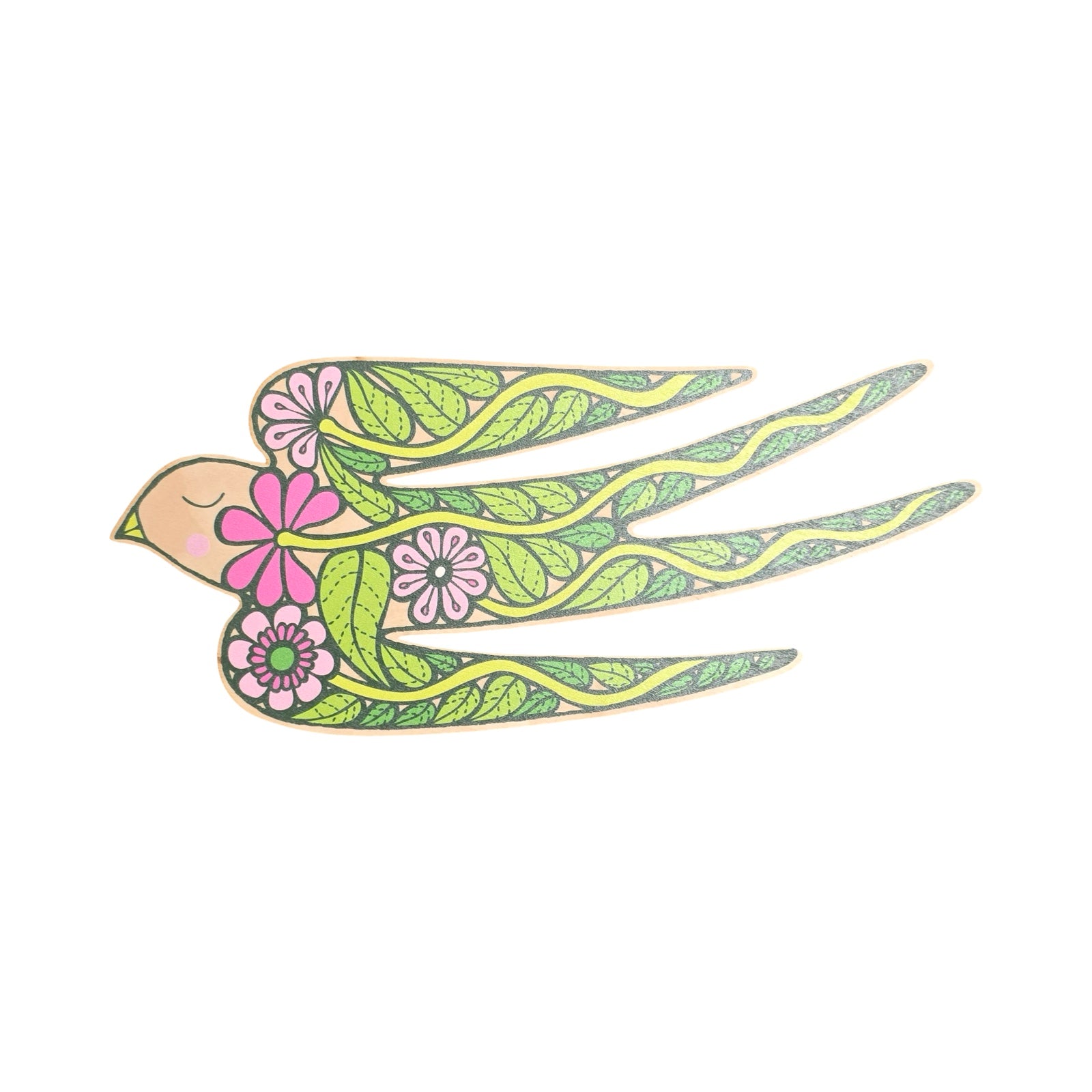 Flower Garden Wooden Birds Set