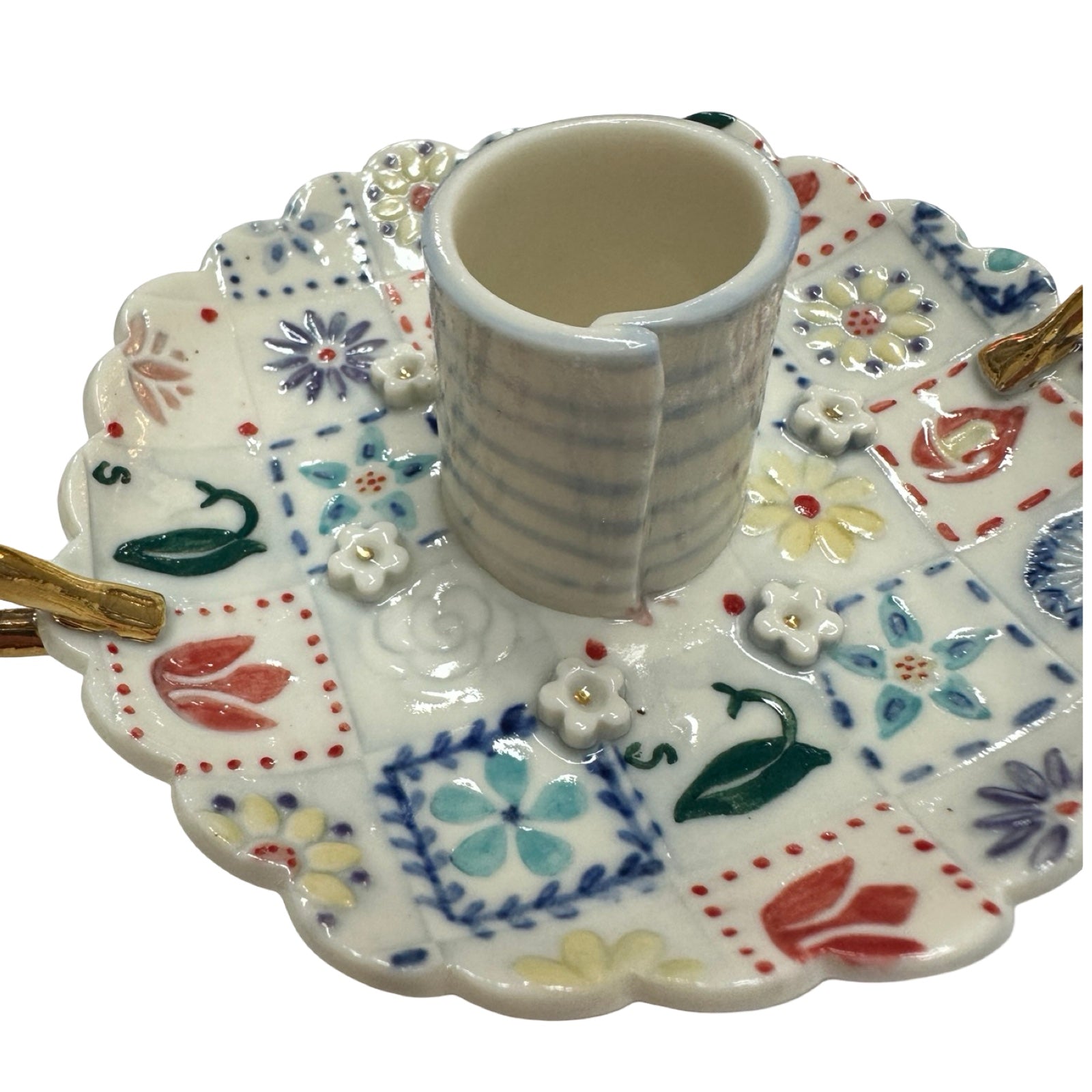 Flower Patch Porcelain Candle Holder