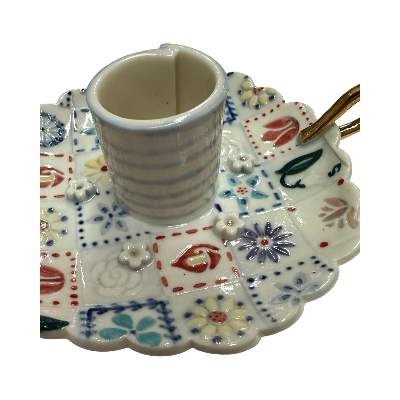 Flower Patch Porcelain Candle Holder