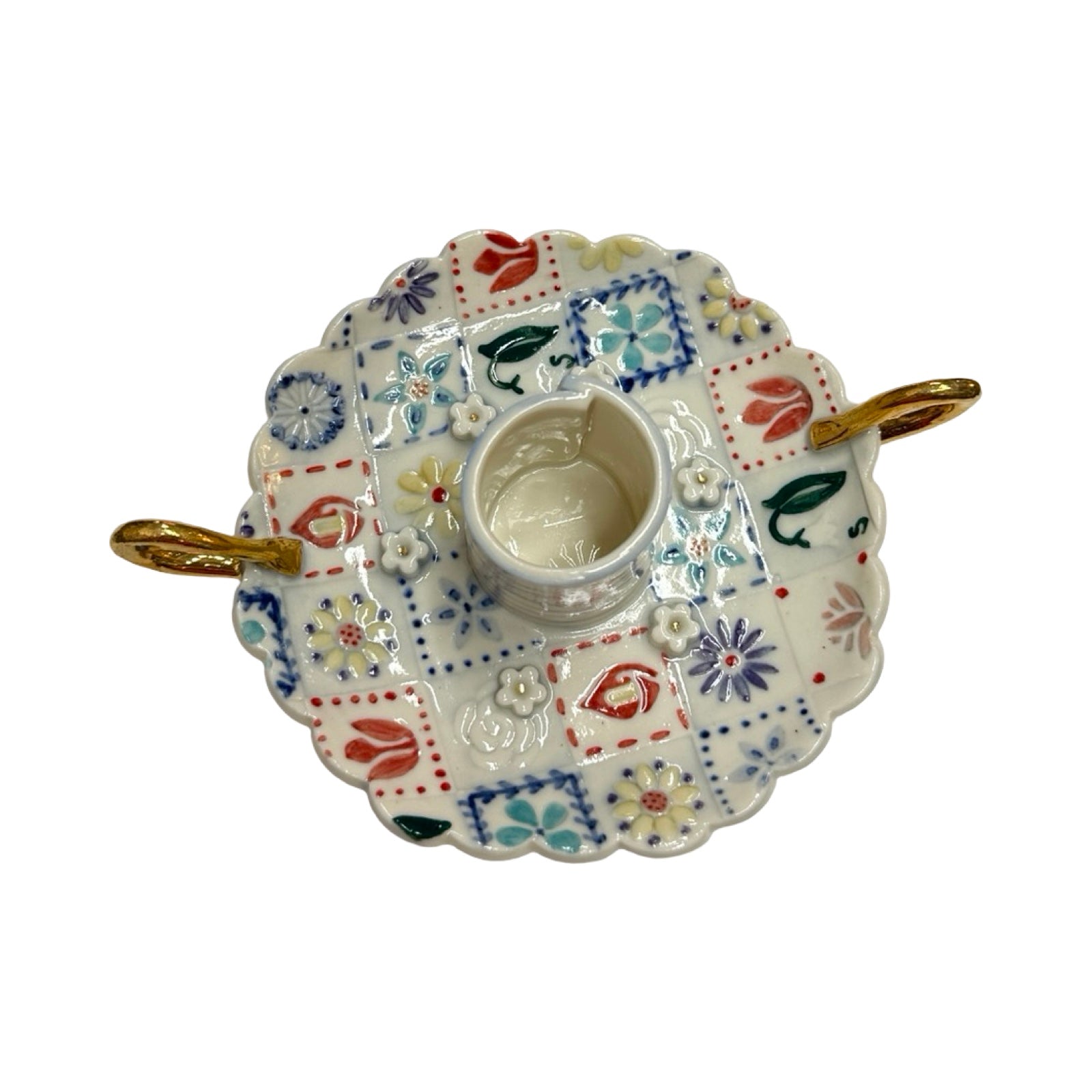 Flower Patch Porcelain Candle Holder