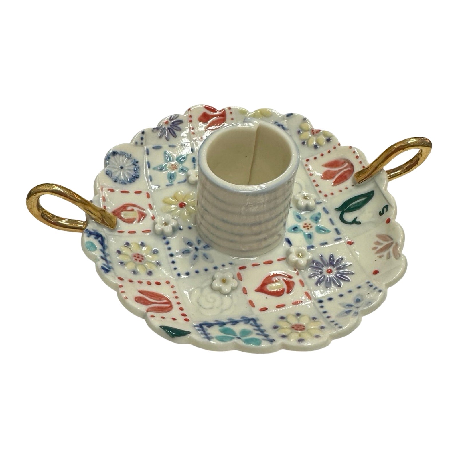 Flower Patch Porcelain Candle Holder