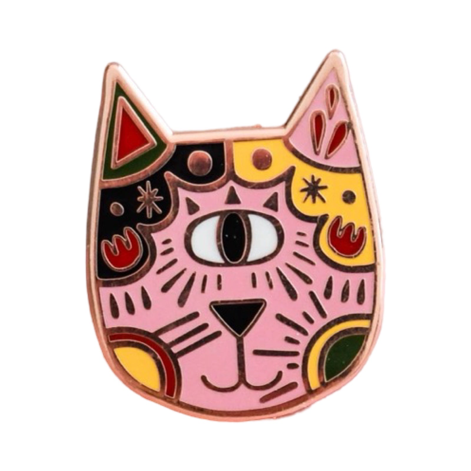 Folk Cat Art Meowment Enamel Pin Badge