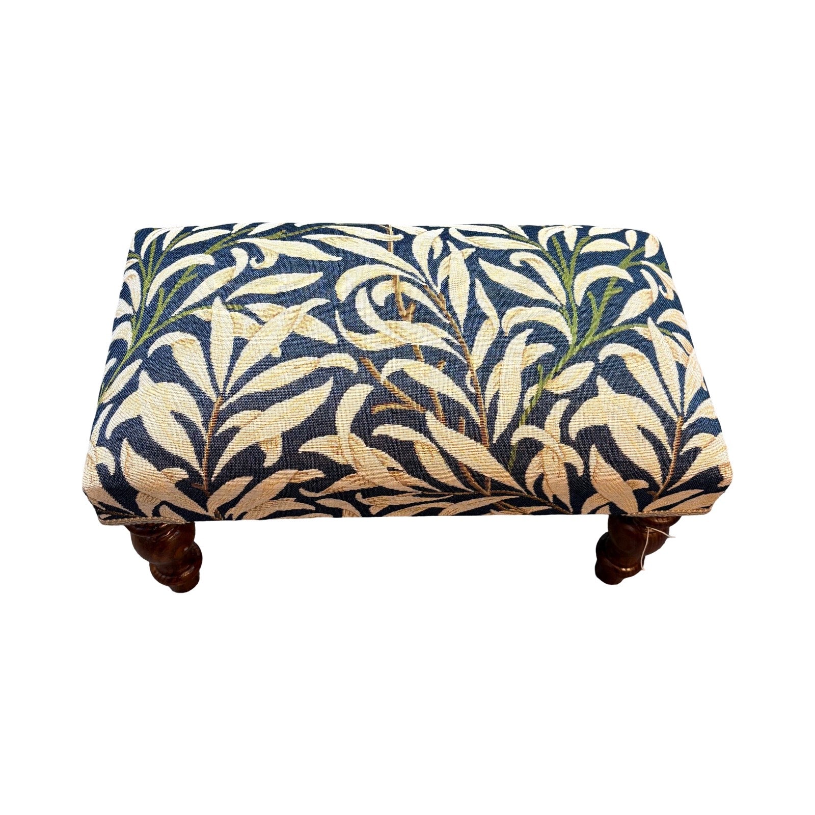 William Morris Willow Navy Footstool