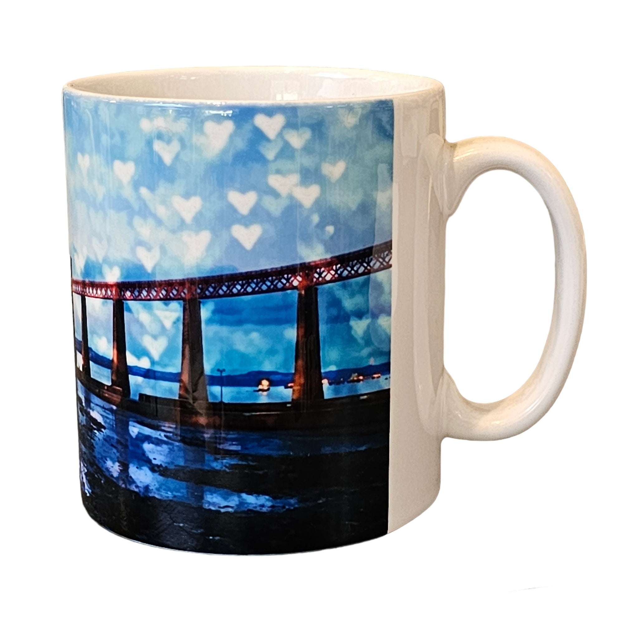 An image of a mug featuring the Forth Bridge.