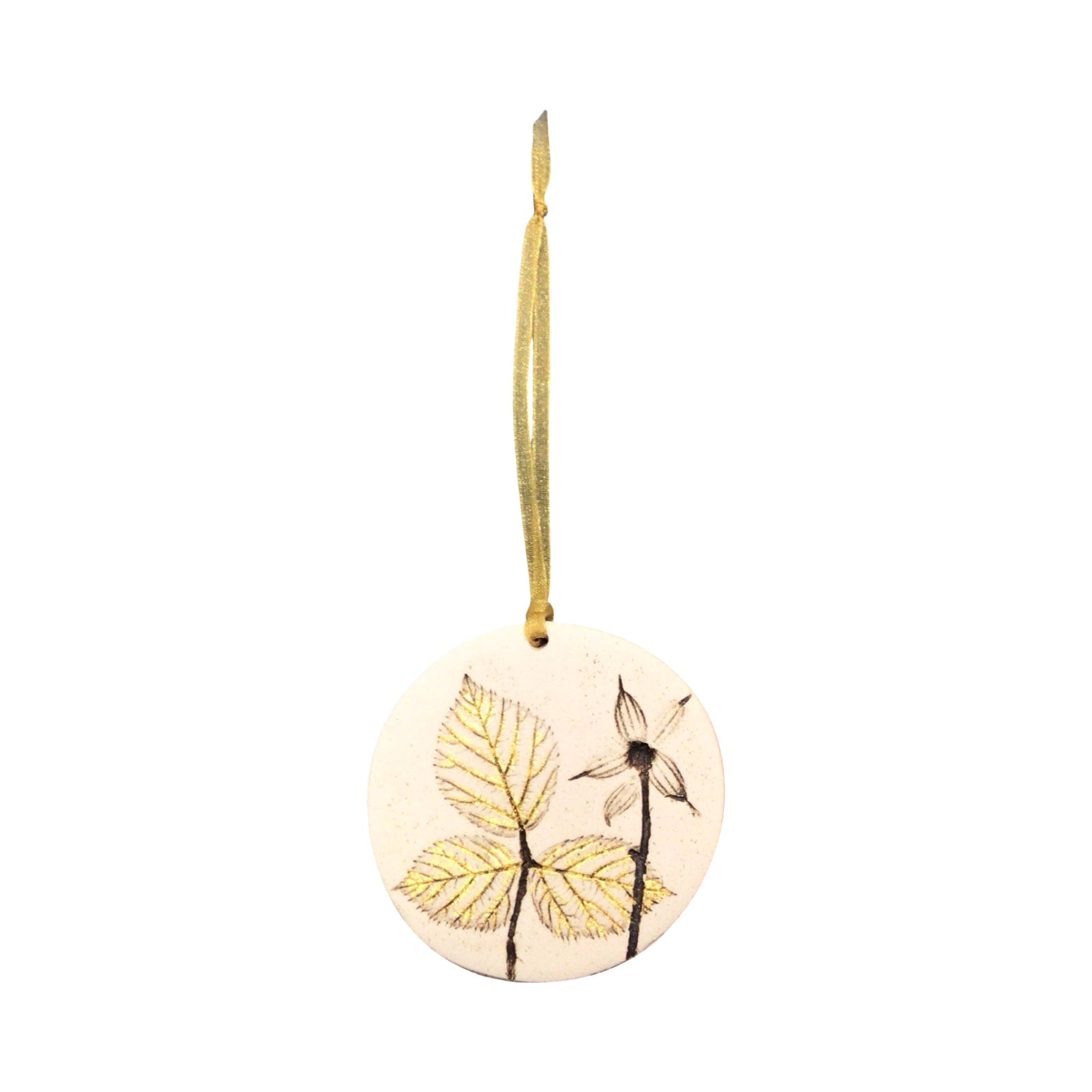 Decorative ornament with leaf design on a white background