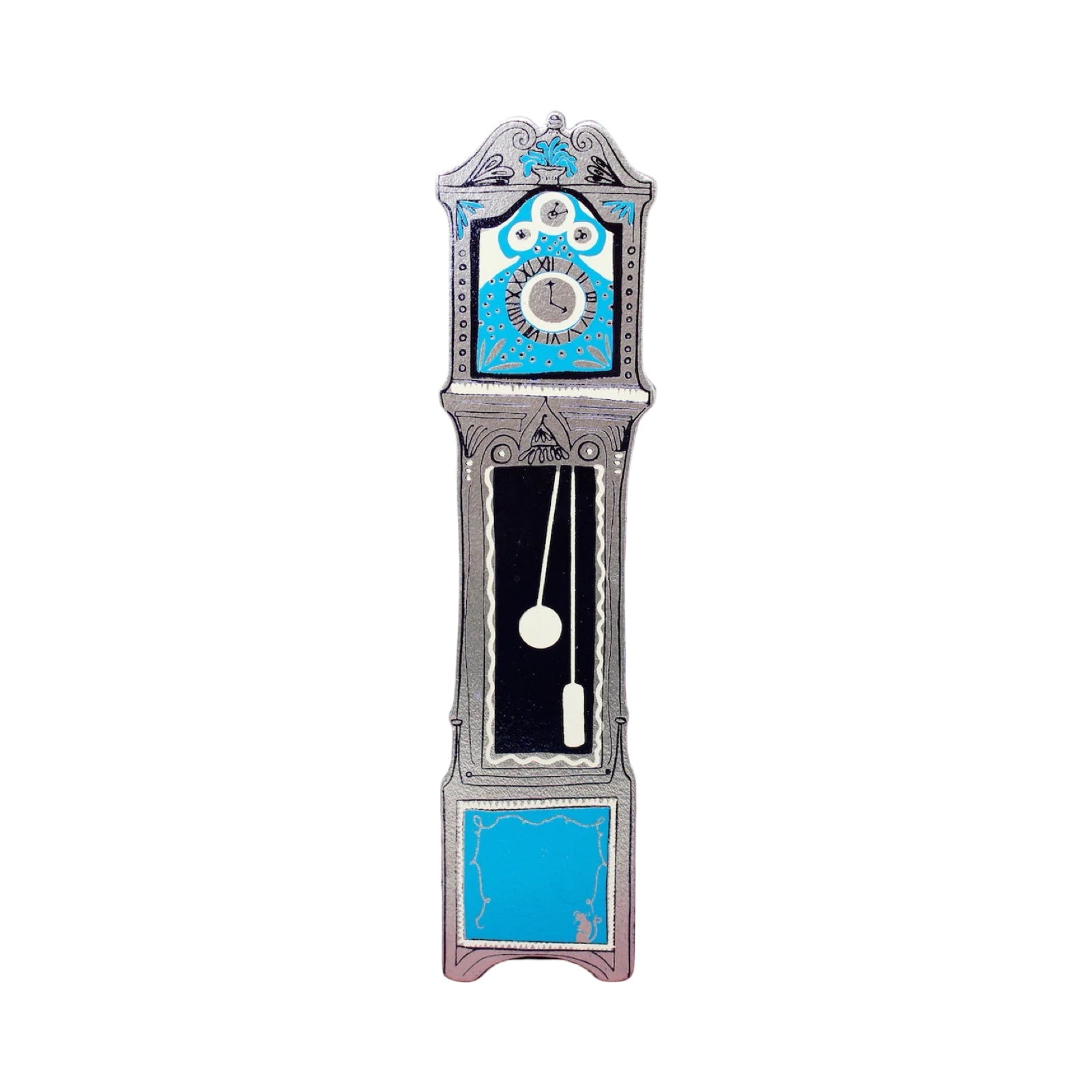 Grandfather Clock Leather Bookmark