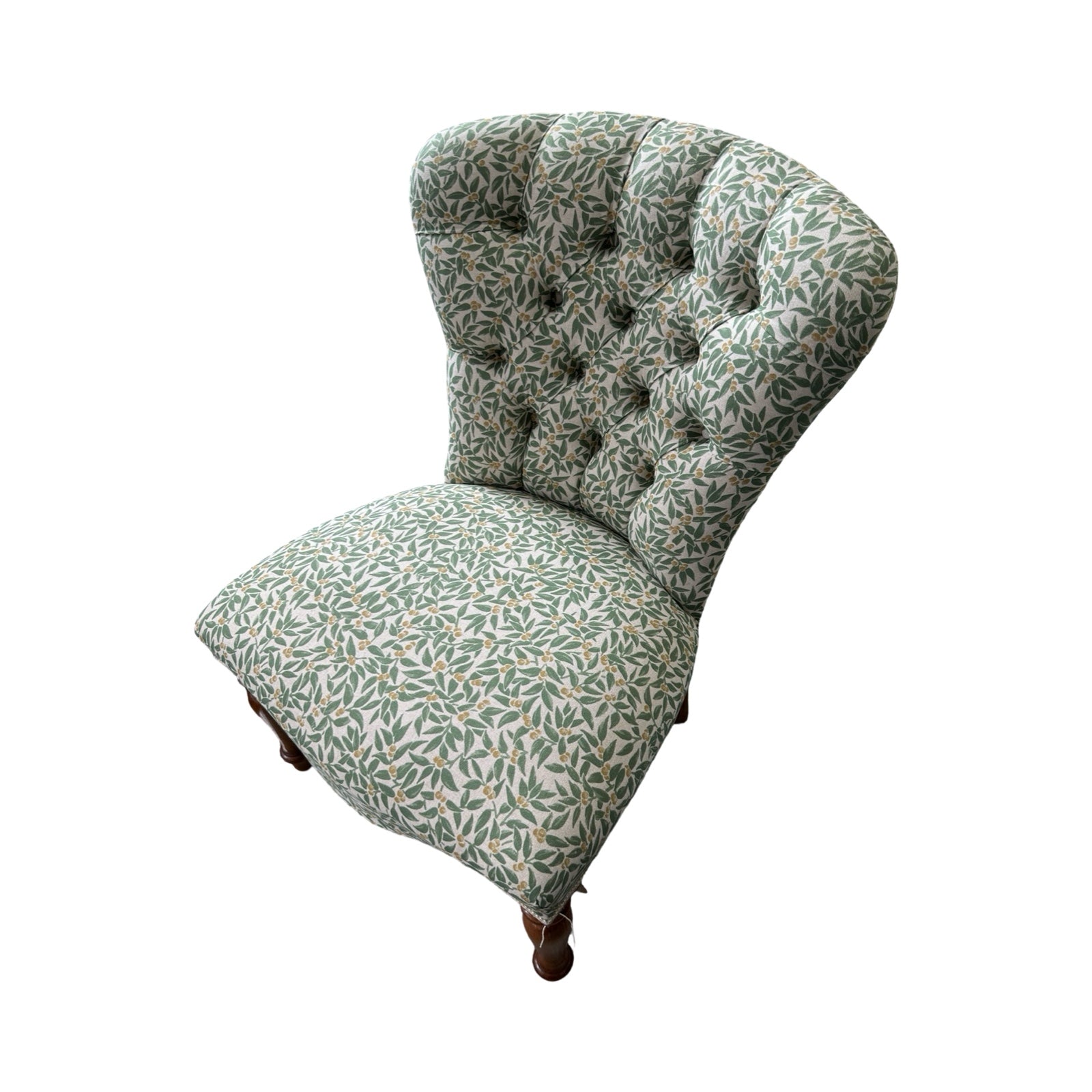 Patterned chair on a white background.