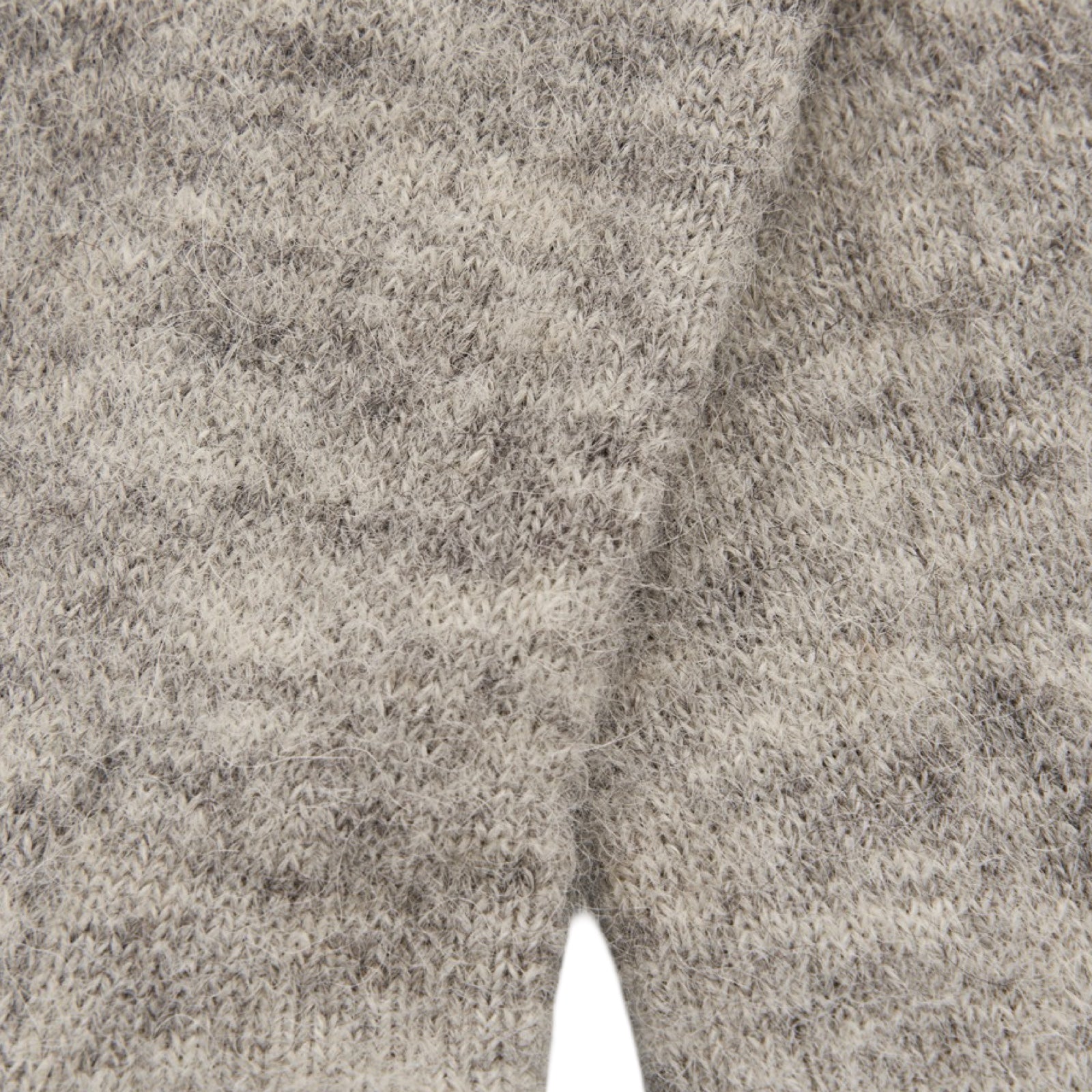 Close-up of a textured grey socks.