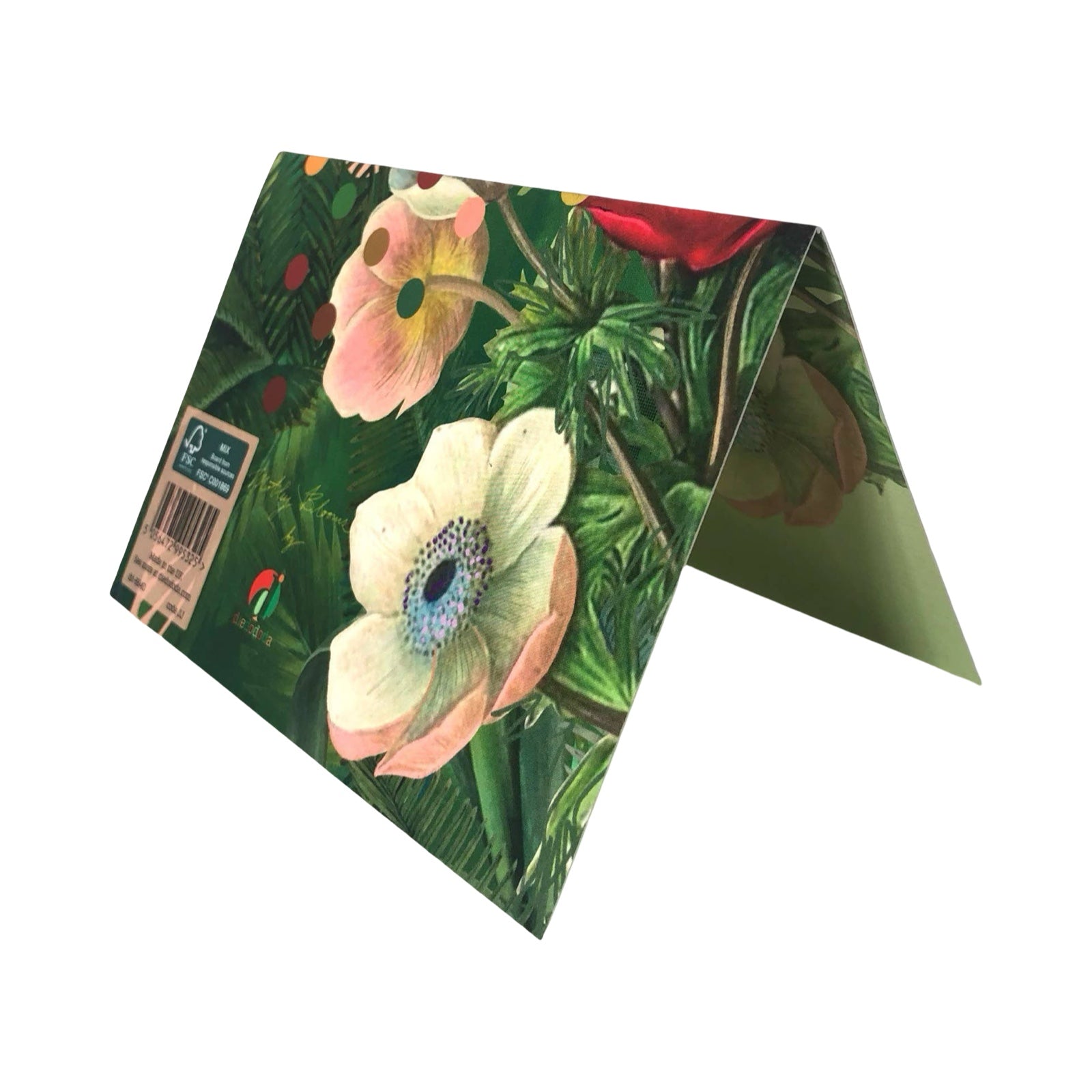 Floral patterned product on a white background.