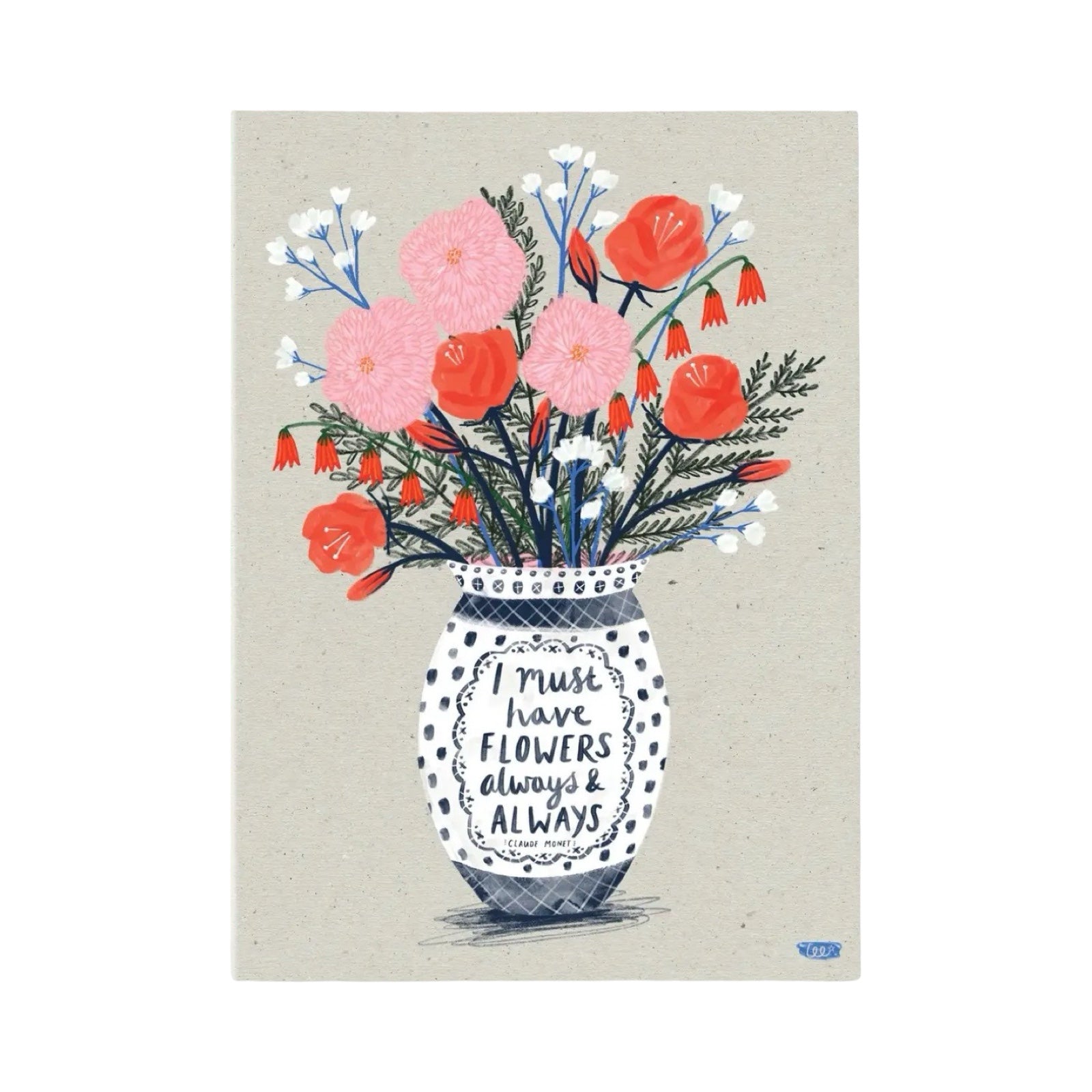 I Must Have Flowers Postcard