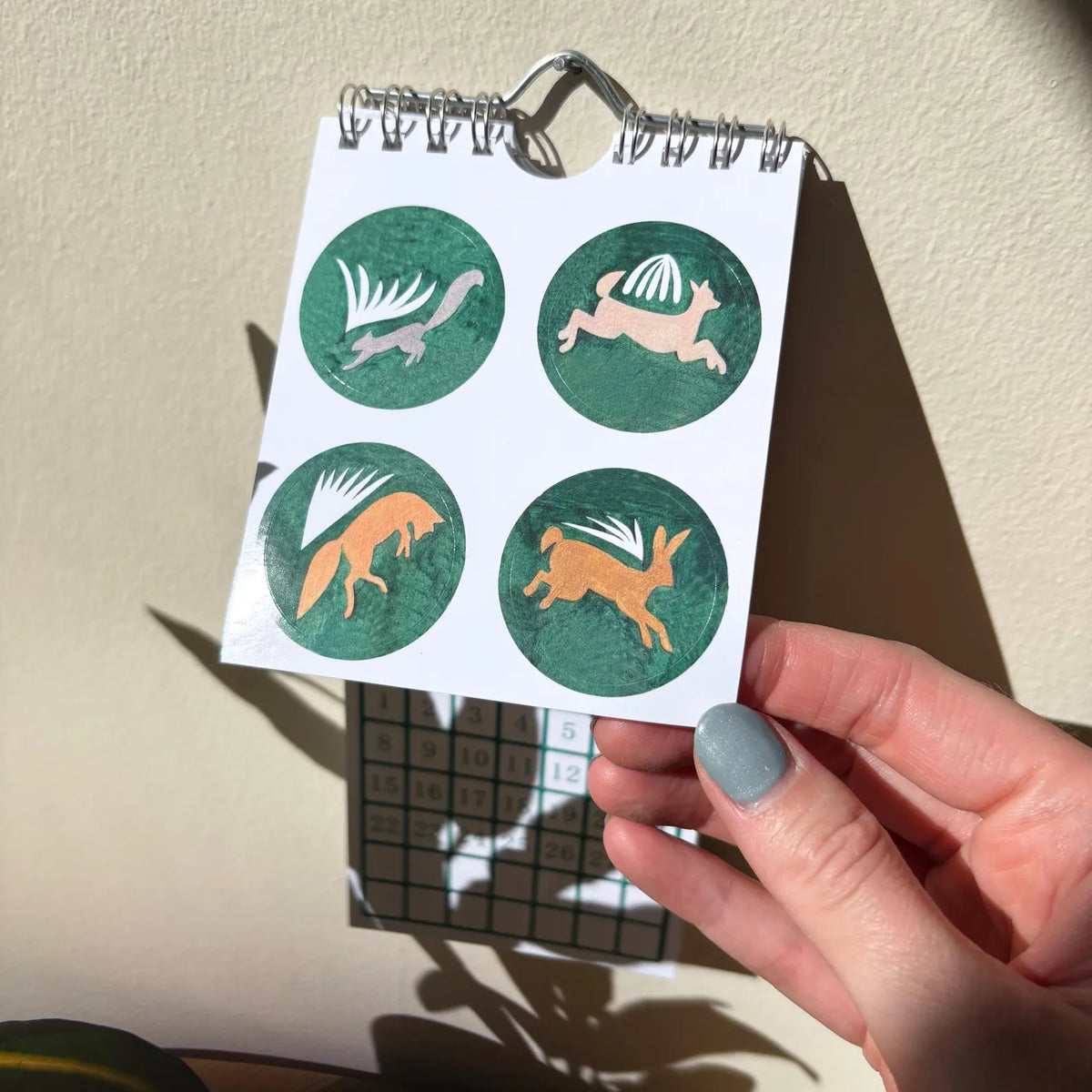 2027 Botanic Wildlife Sticker Calendar
