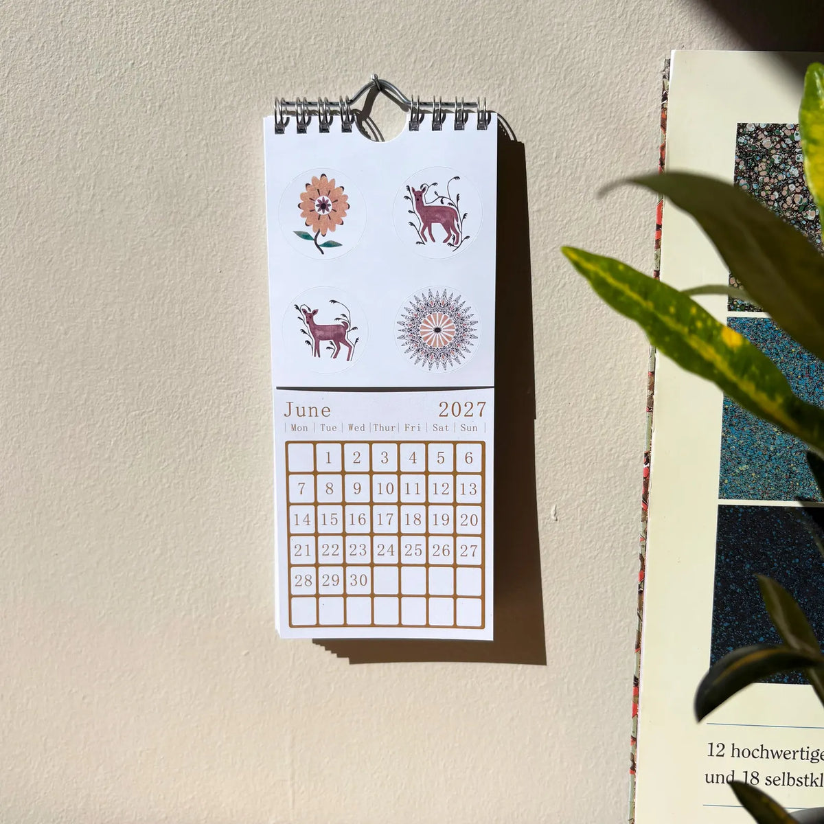 2027 Botanic Wildlife Sticker Calendar