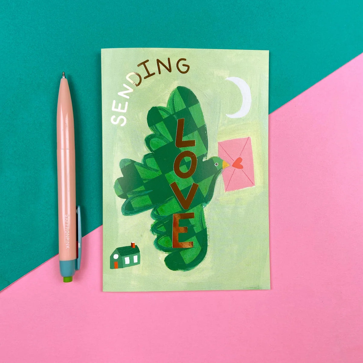Sending Love Bird Card