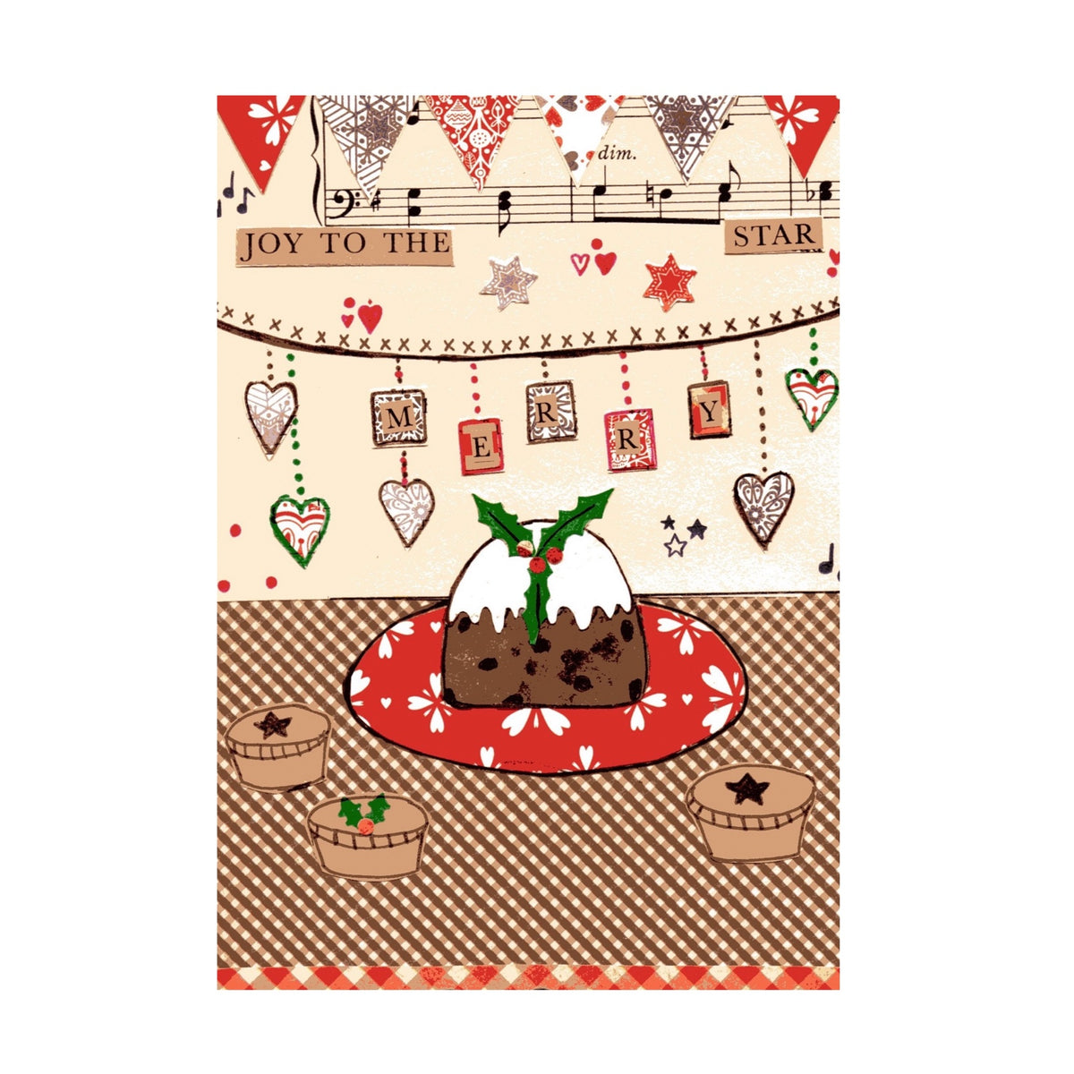 Merry Christmas Pudding Card