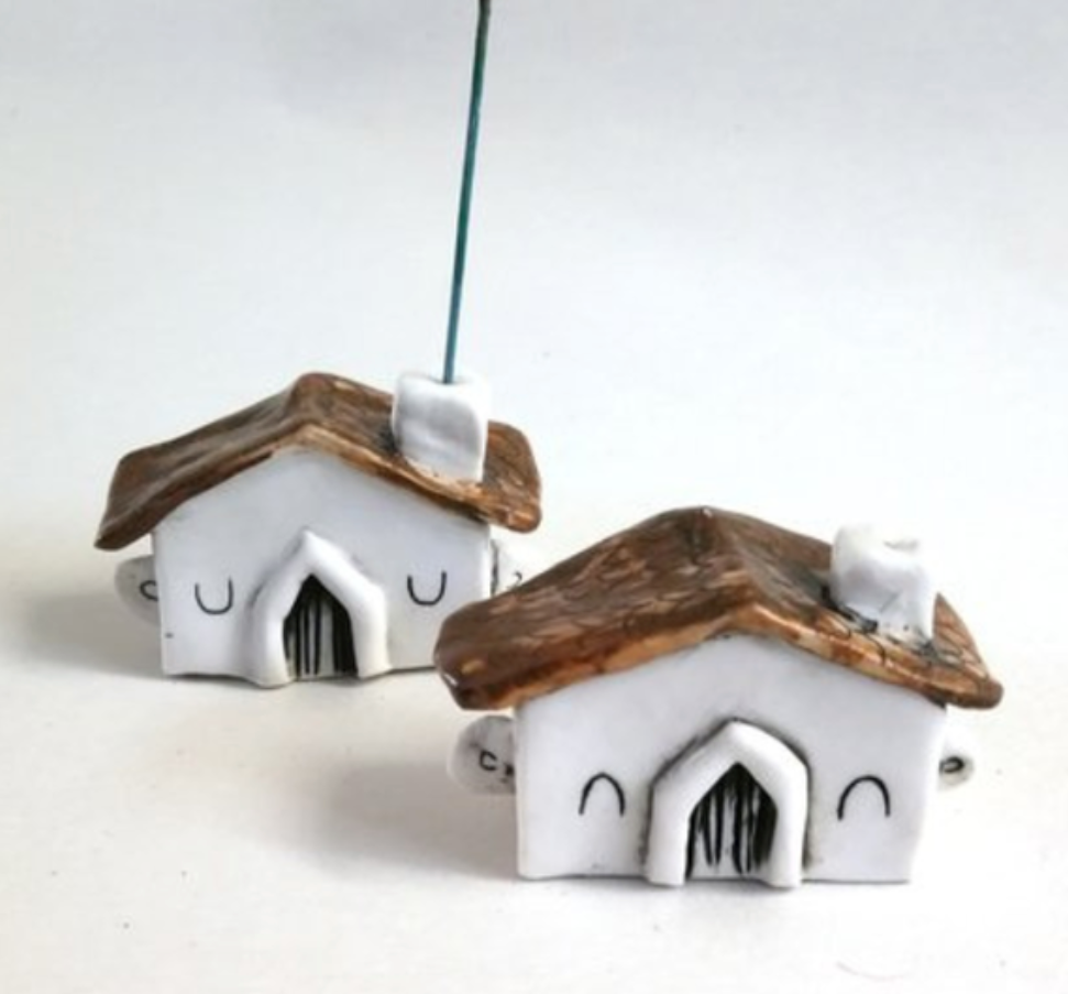 Rust Househead Incense Holder