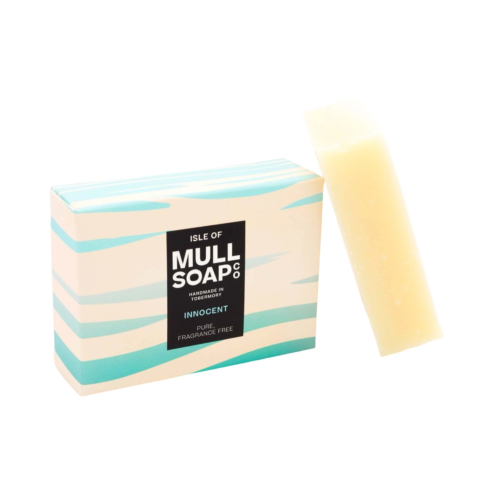 This innocent soap is completely fragrance-free; it's made from saponified Olive Oil, Coconut Oil, Cocoa Butter and Shea Butter.