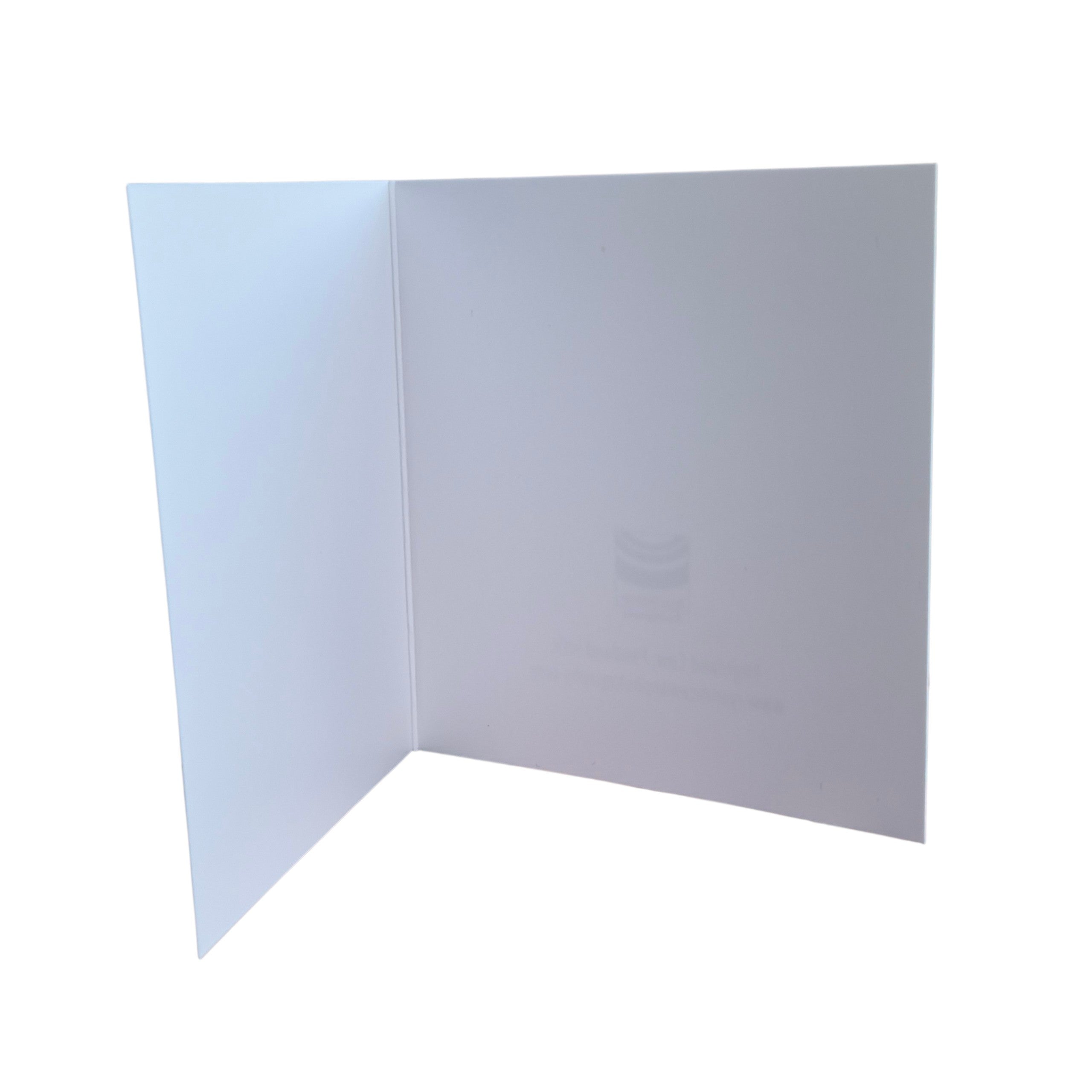 The blank inside of a notelet card against a white background. 