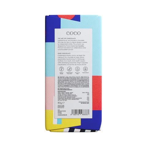 An 80g bar of Isle of Skye sea salt milk chocolate.
