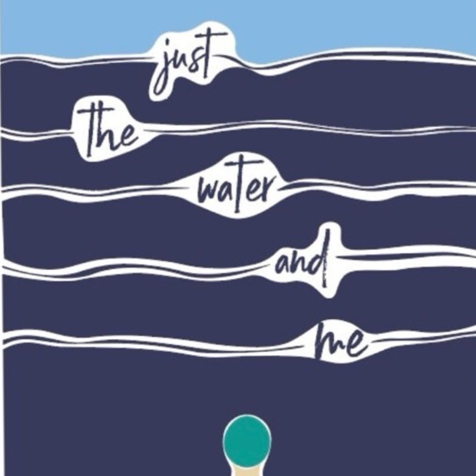 Just the water and me card close up.