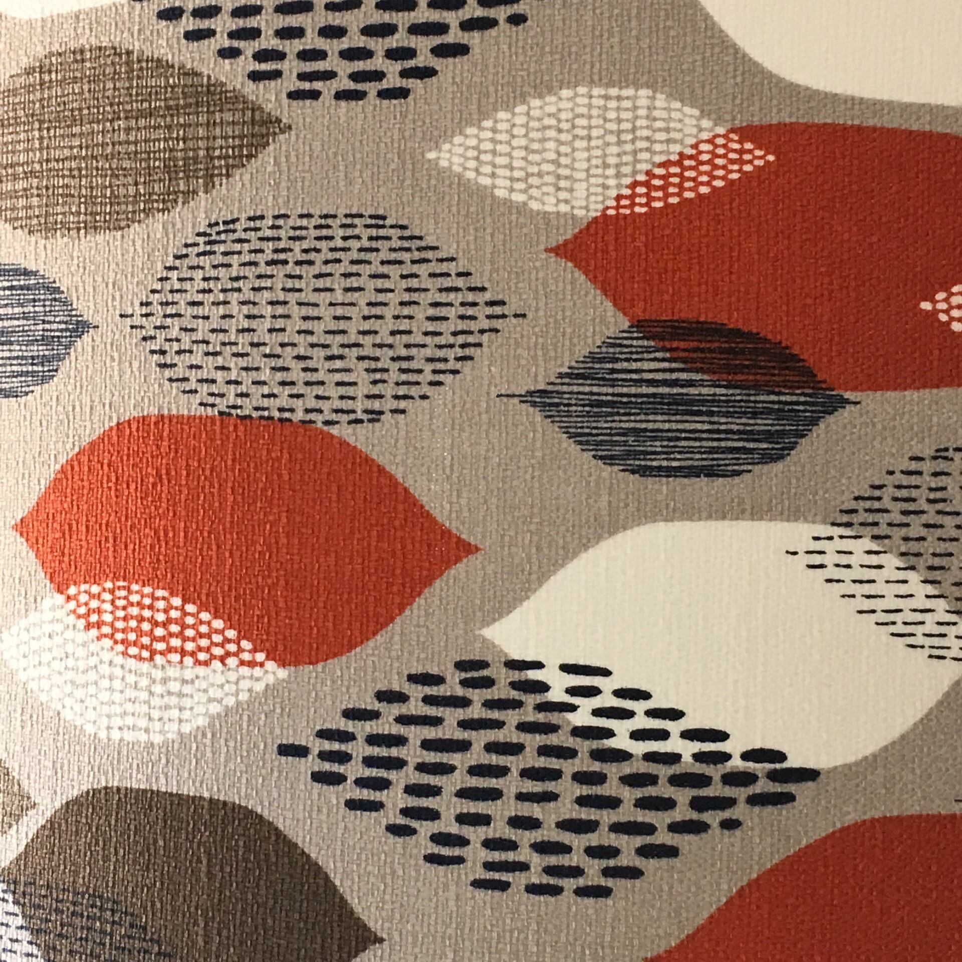 Leaves Orange Drum Lampshade