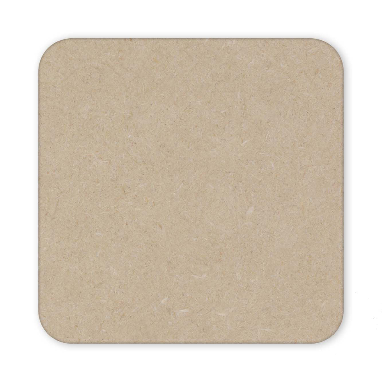 Back back of beige coaster on a white background.