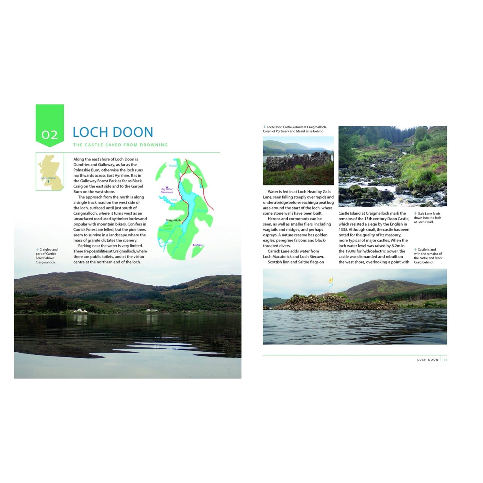 Inside of Lochs of Scotland book.
