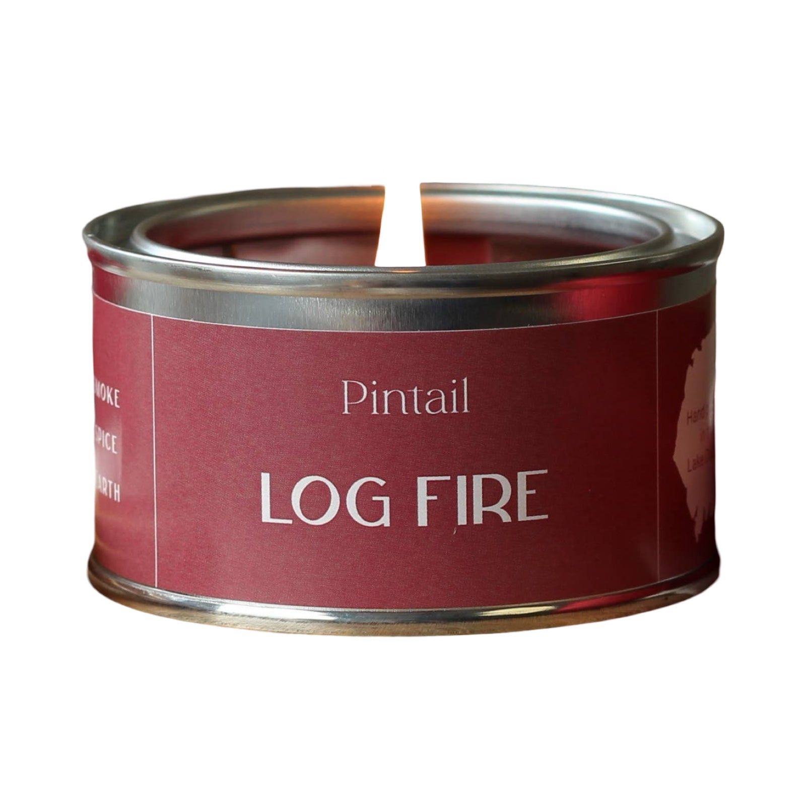 Log Fire Paint Pot Candle