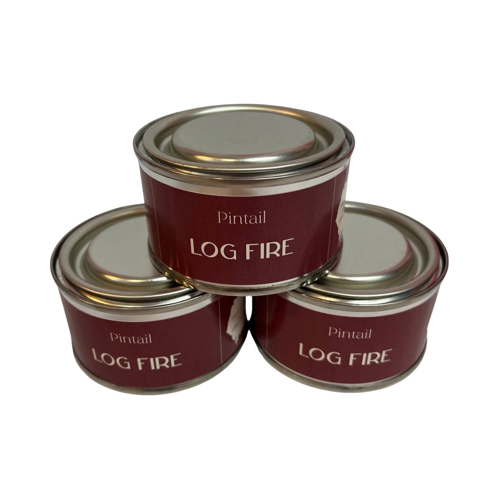 Stack of three paint pot candles