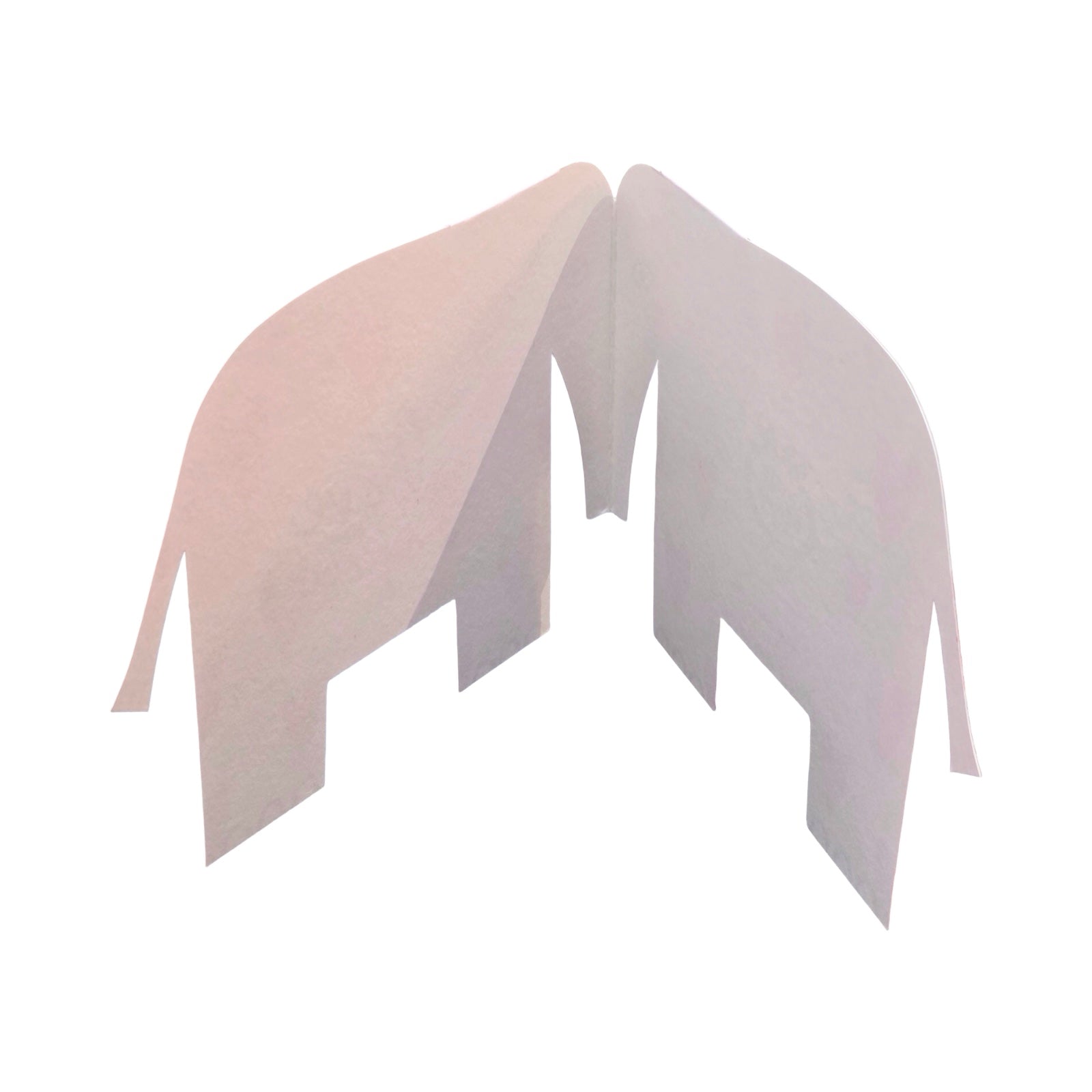 Open elephant card on a white background.